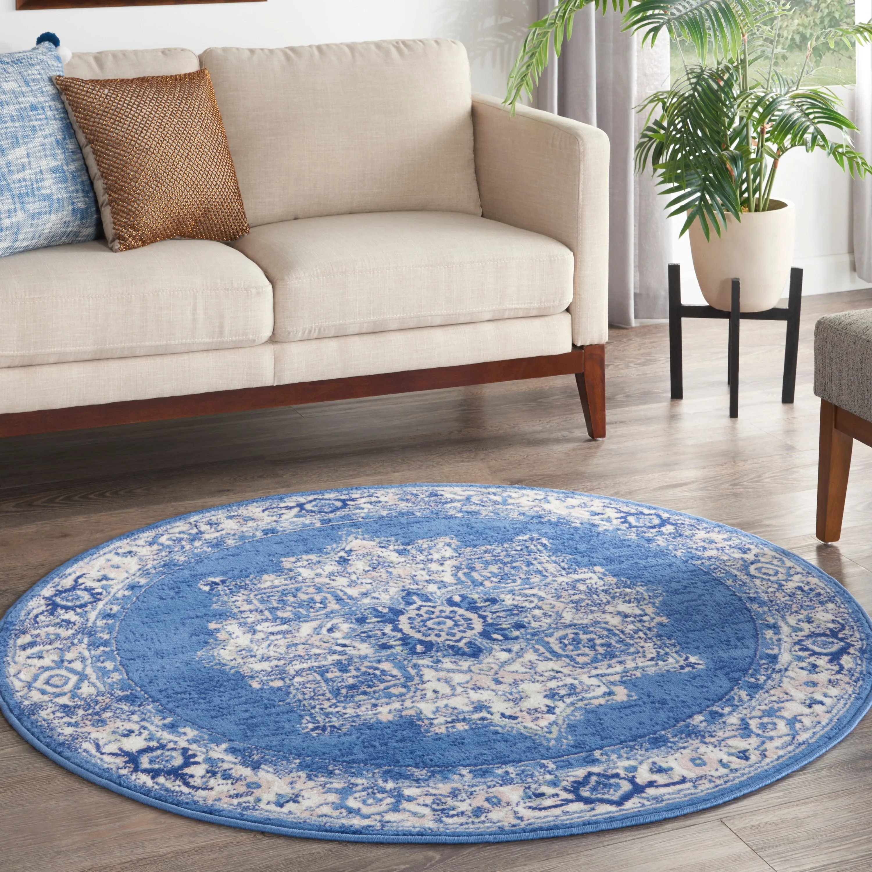 Nourison Whimsicle Modern Persian Floral Medallion Area Rug
