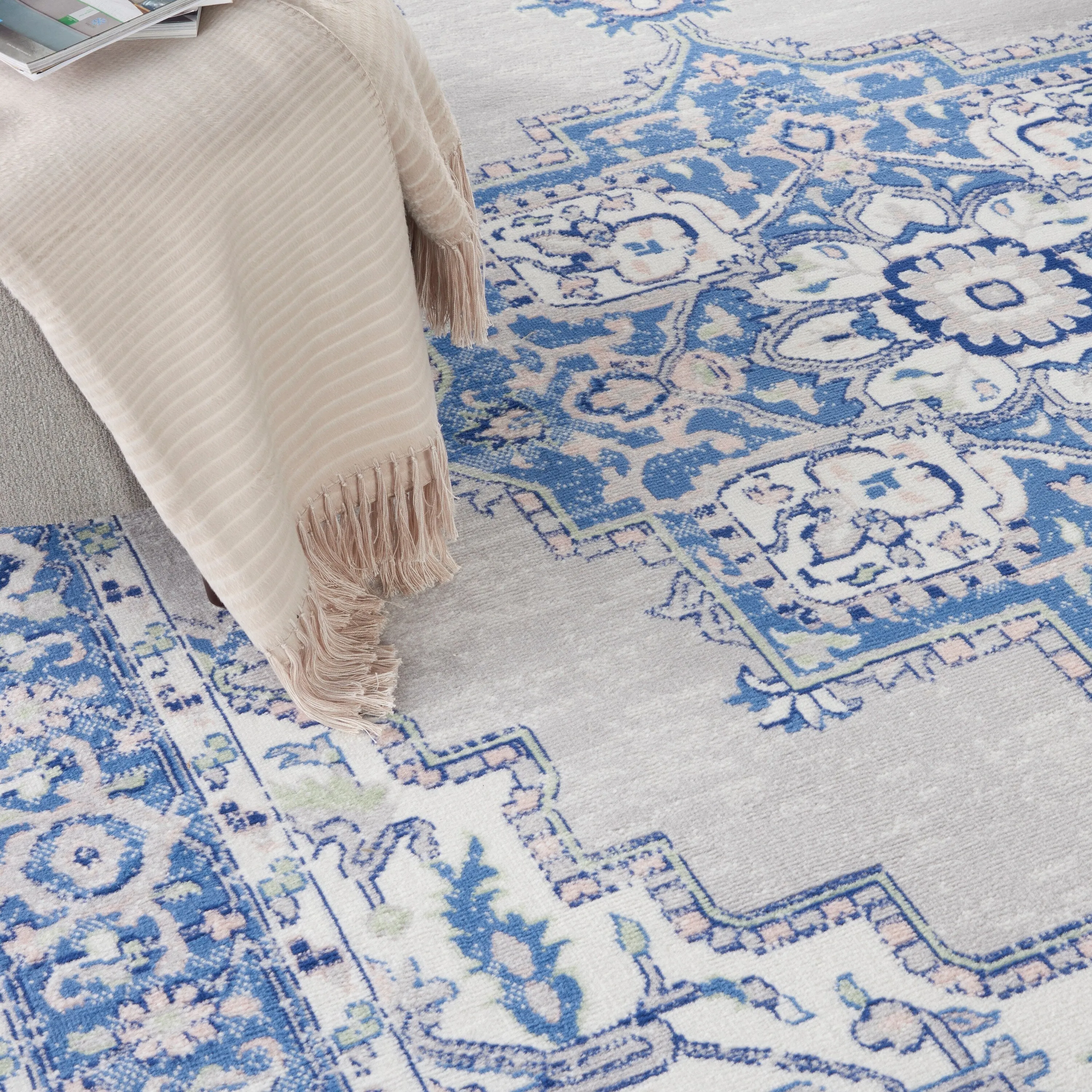 Nourison Whimsicle Modern Persian Floral Medallion Area Rug