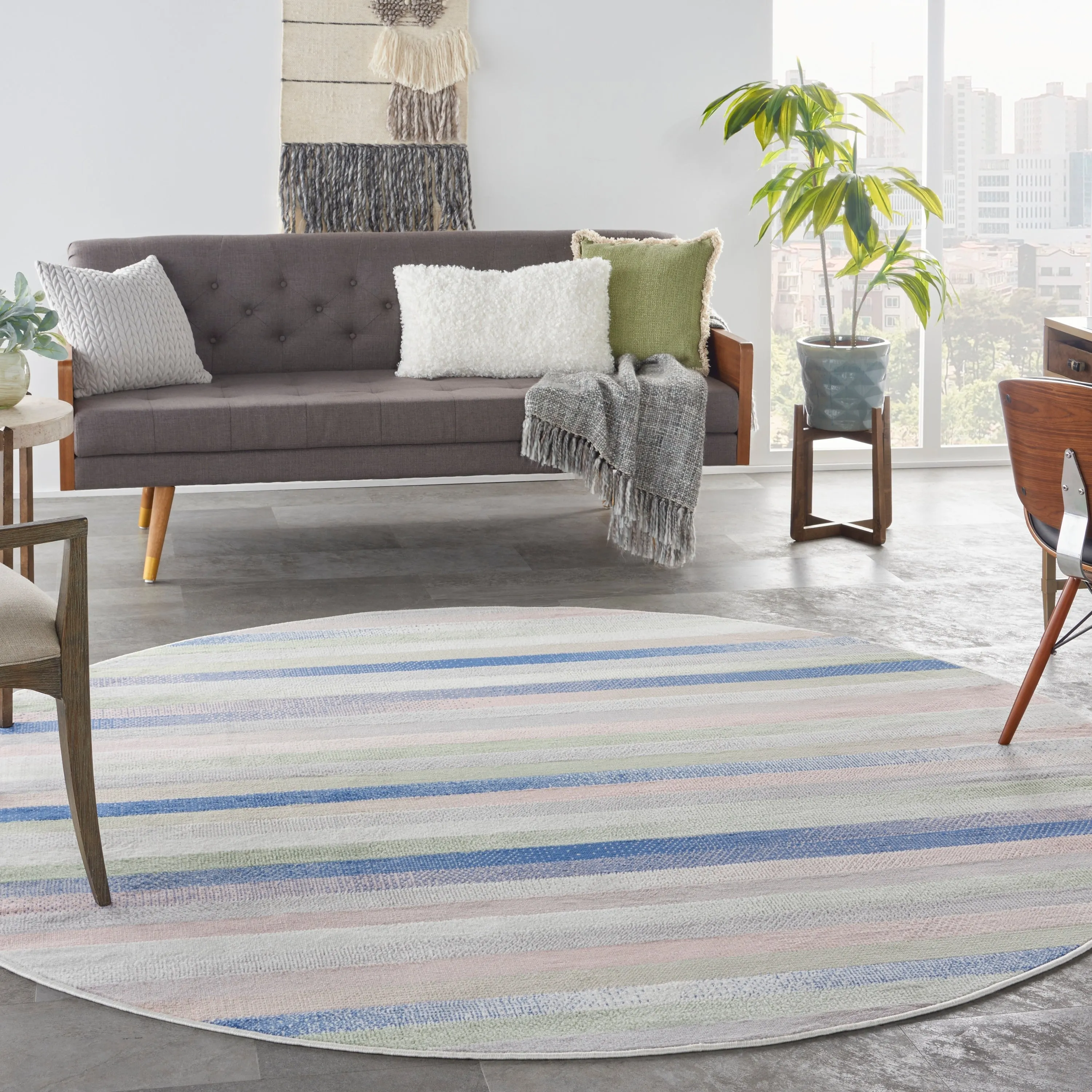 Nourison Whimsicle Modern Striped Abstract Area Rug