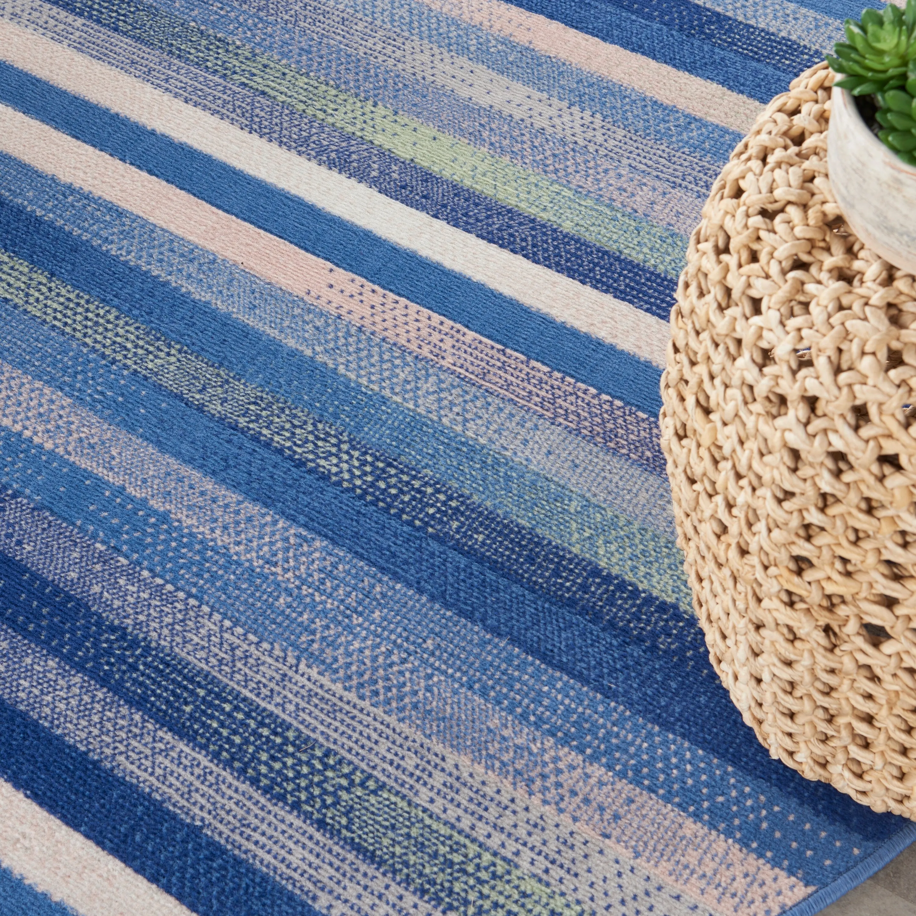 Nourison Whimsicle Modern Striped Abstract Area Rug