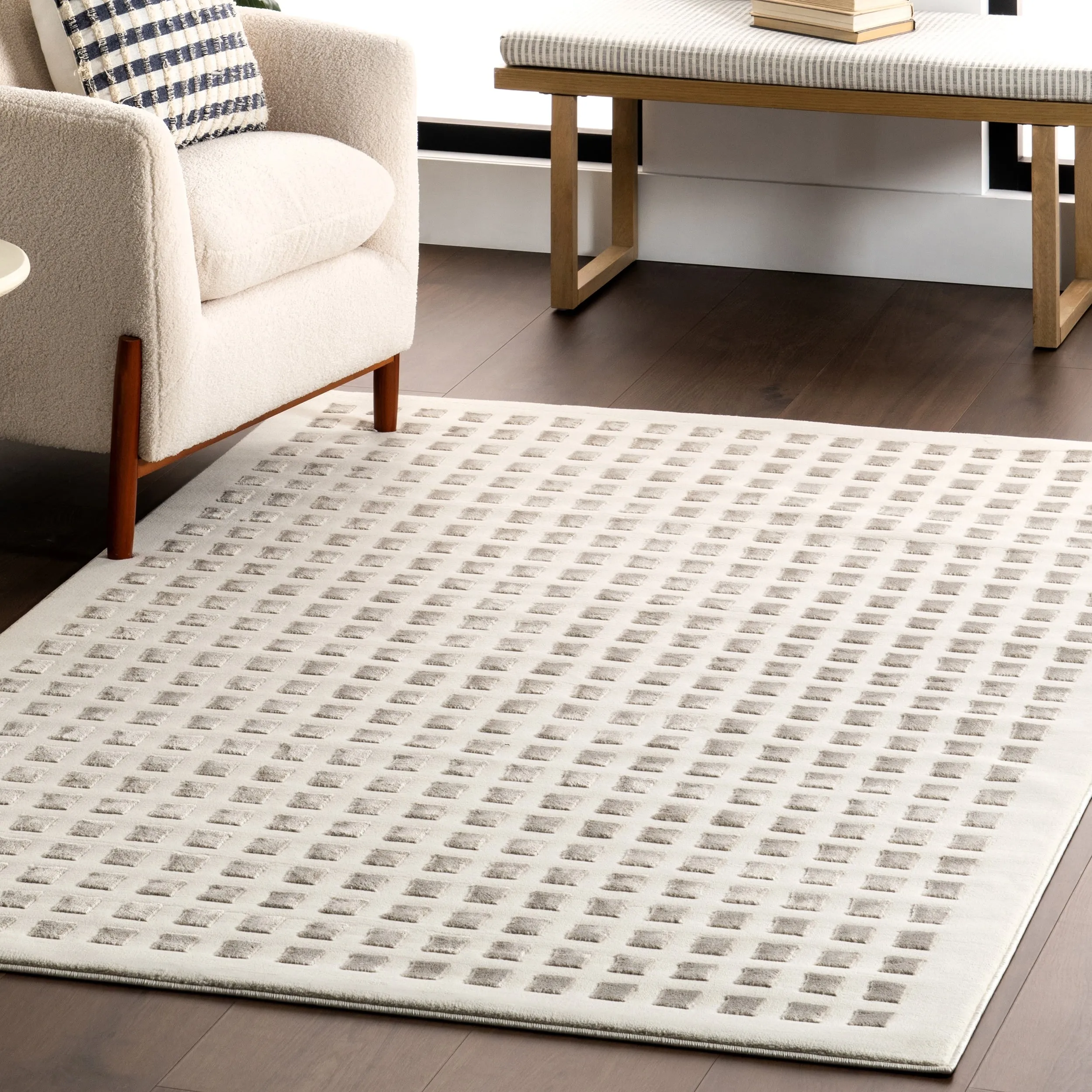 Nuloom Daleyza Checkered Machine Washable Area Rug