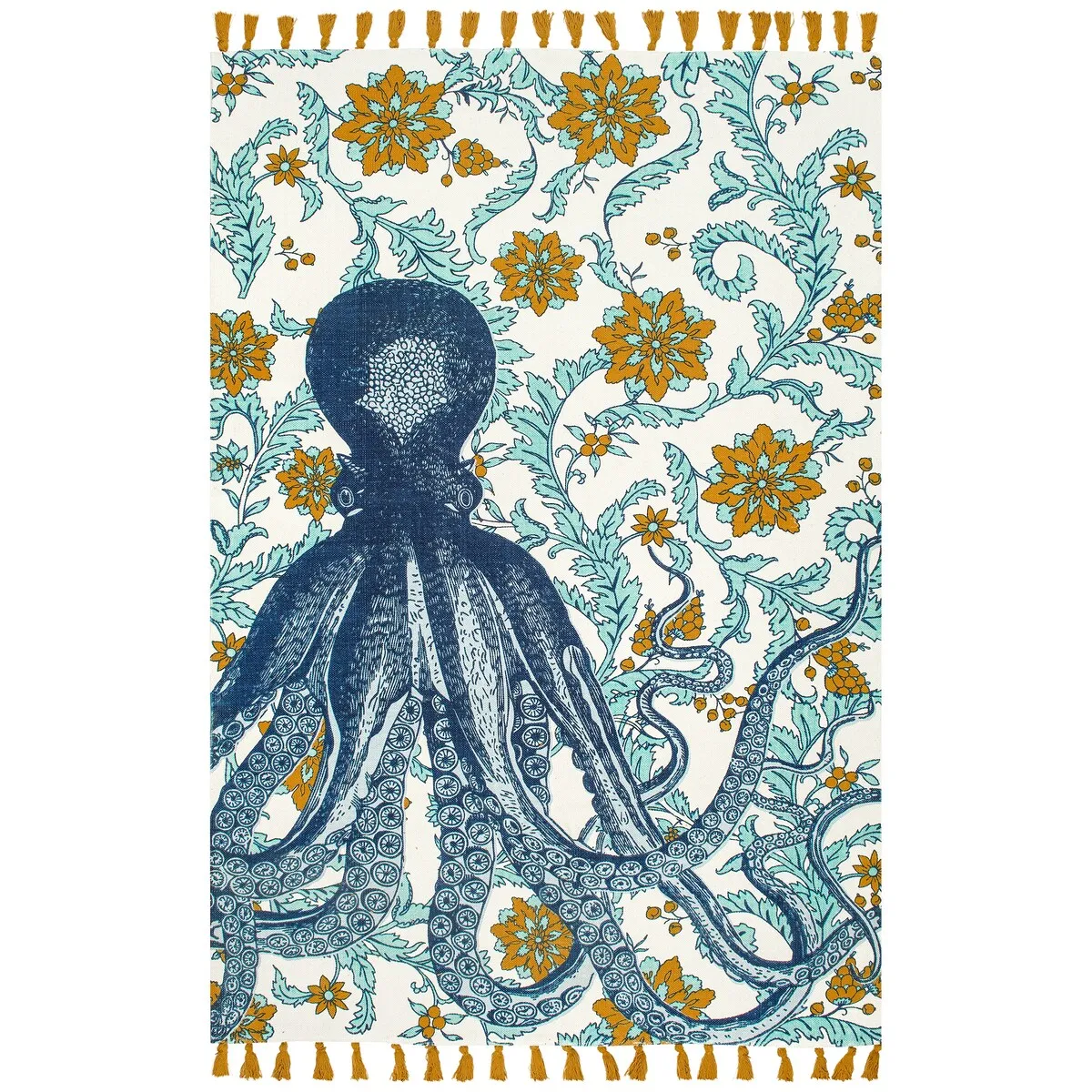Nuloom Handmade by Thomas Paul Cotton Printed Octopus Area Rug - 2'8 x 12' Runner