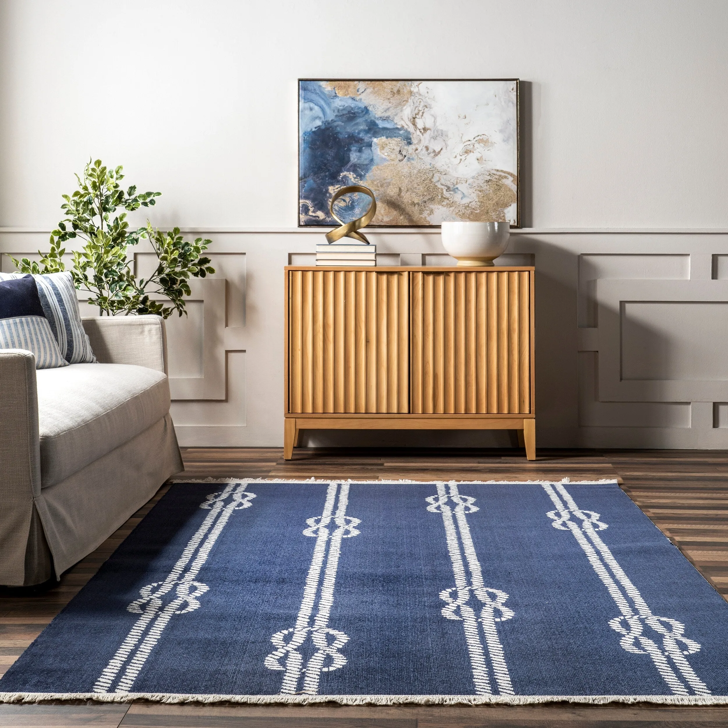 Nuloom Ida Coastal Ropes Indoor/Outdoor Fringe Area Rug