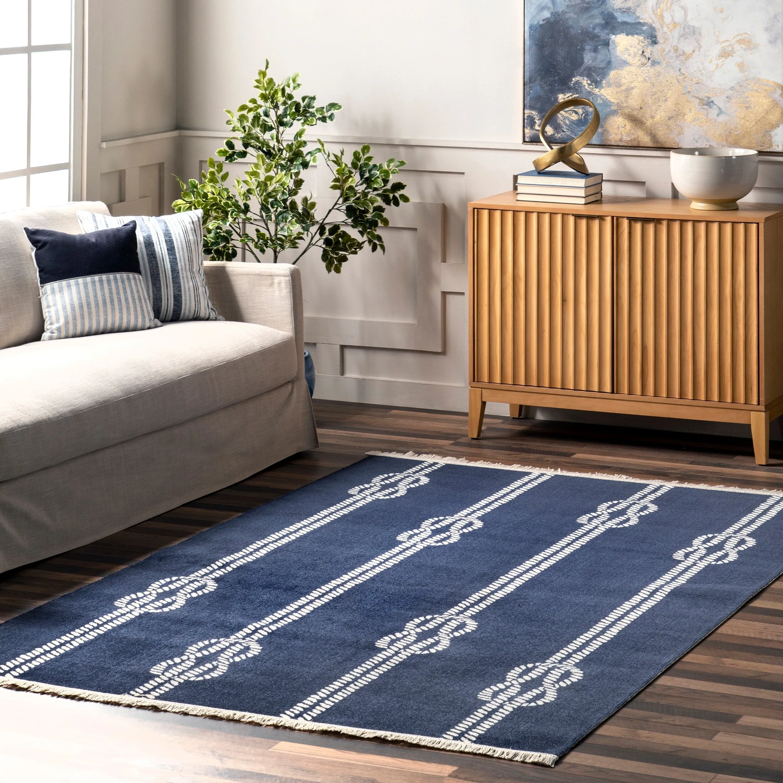 Nuloom Ida Coastal Ropes Indoor/Outdoor Fringe Area Rug