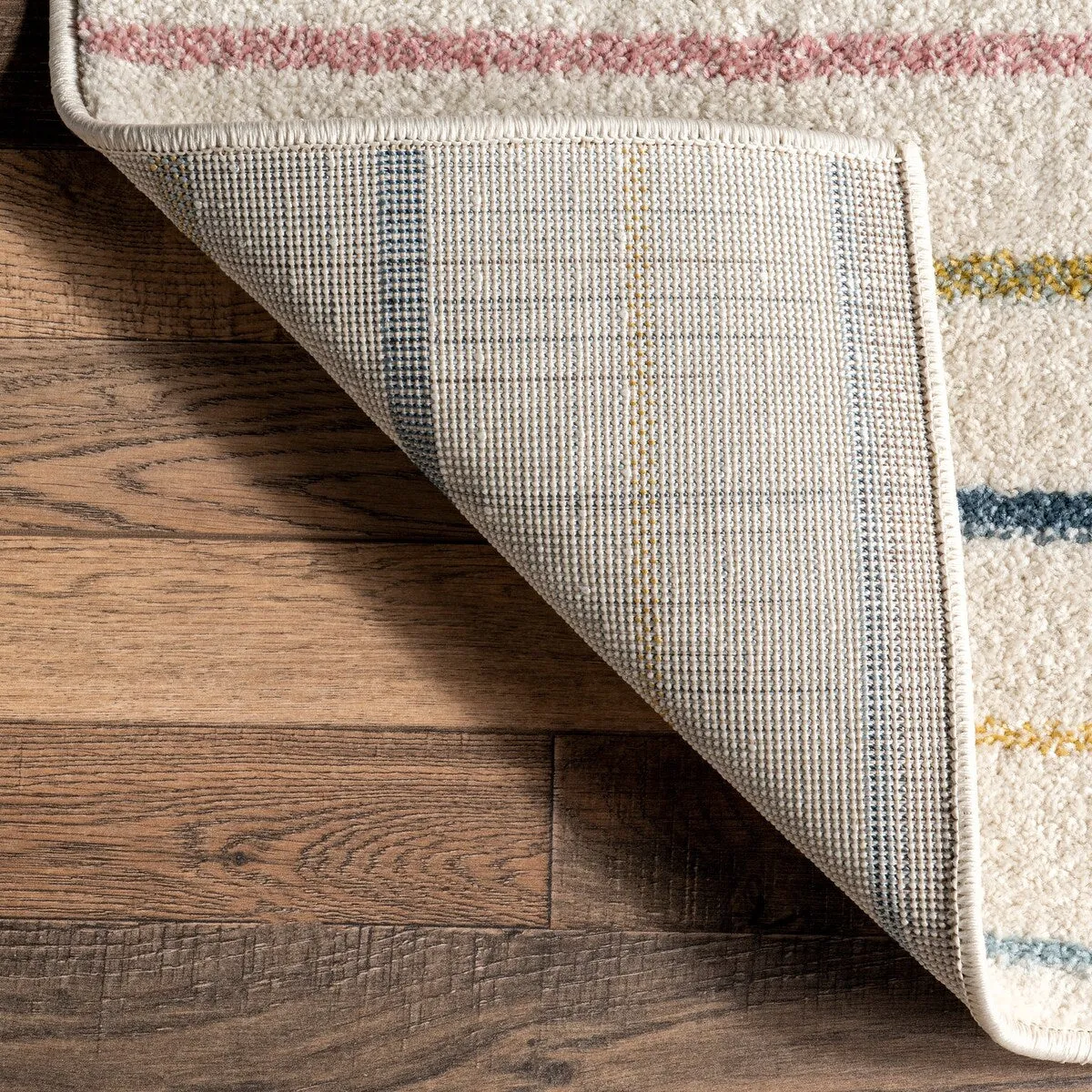 Nuloom Jaelynn Diamond Striped Kids Area Rug