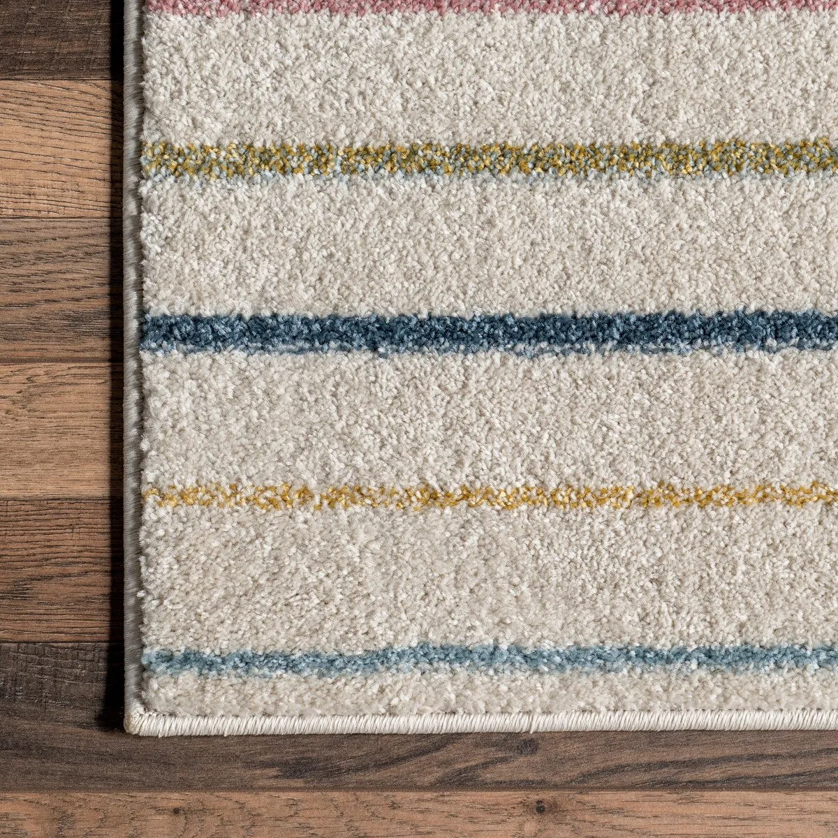 Nuloom Jaelynn Diamond Striped Kids Area Rug