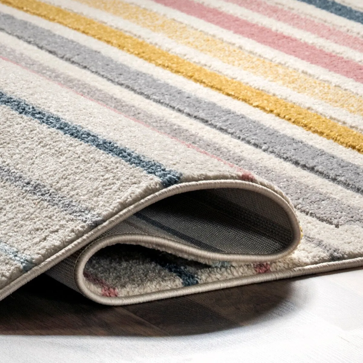 Nuloom Jaelynn Diamond Striped Kids Area Rug