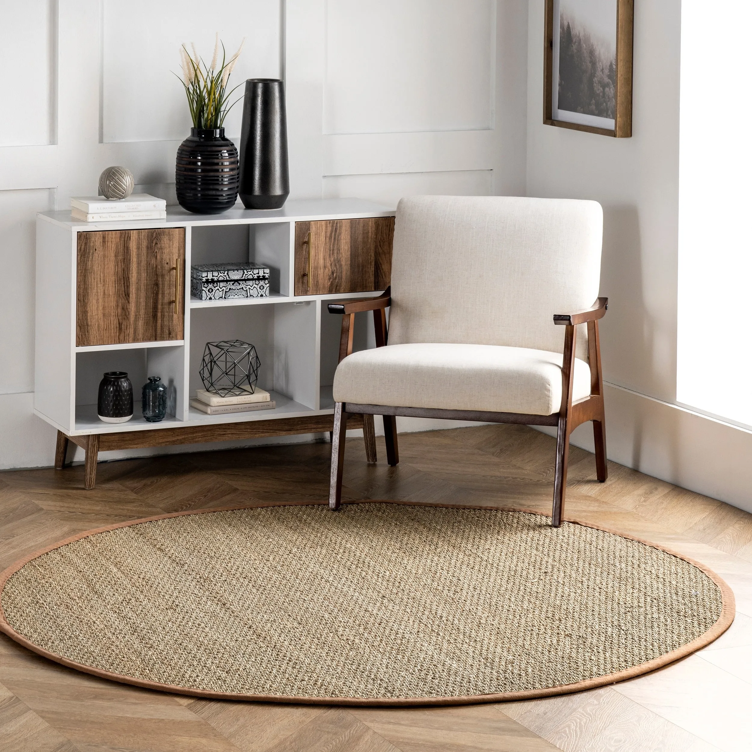 Nuloom Kiana Casual Seagrass Bordered Area Rug