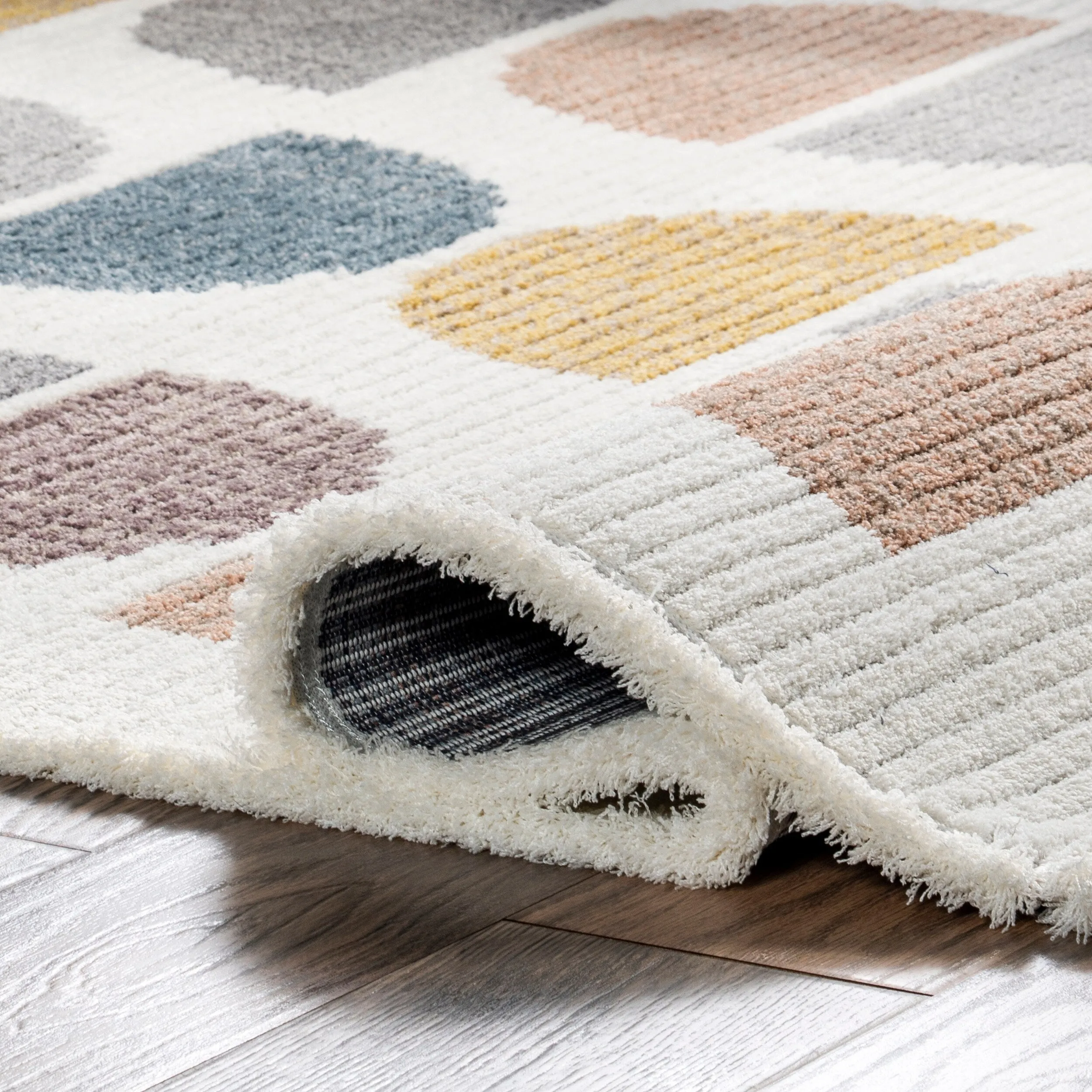 Nuloom Leyla Half Colorful Circles Kids Area Rug
