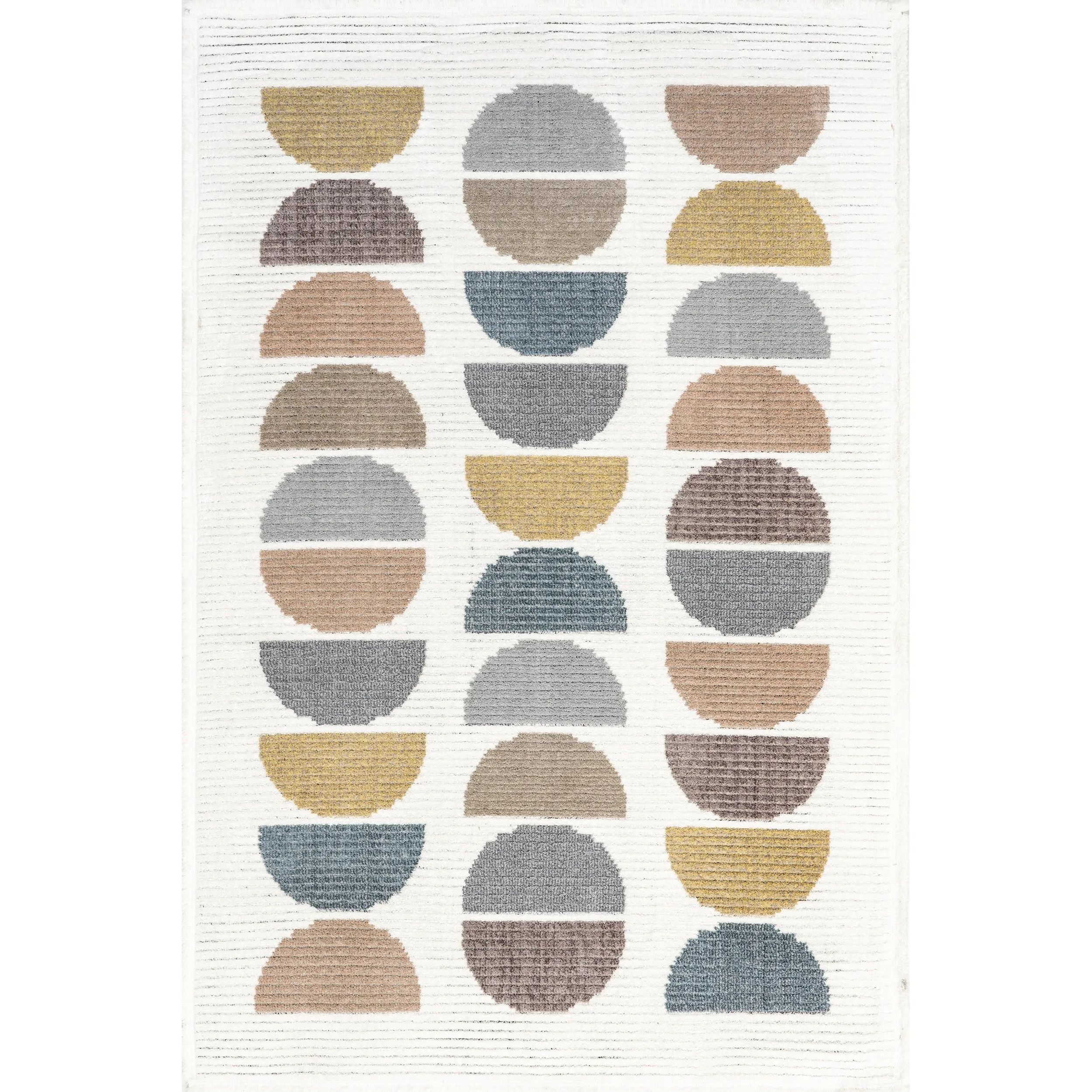 Nuloom Leyla Half Colorful Circles Kids Area Rug
