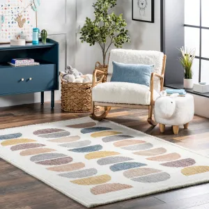 Nuloom Leyla Half Colorful Circles Kids Area Rug