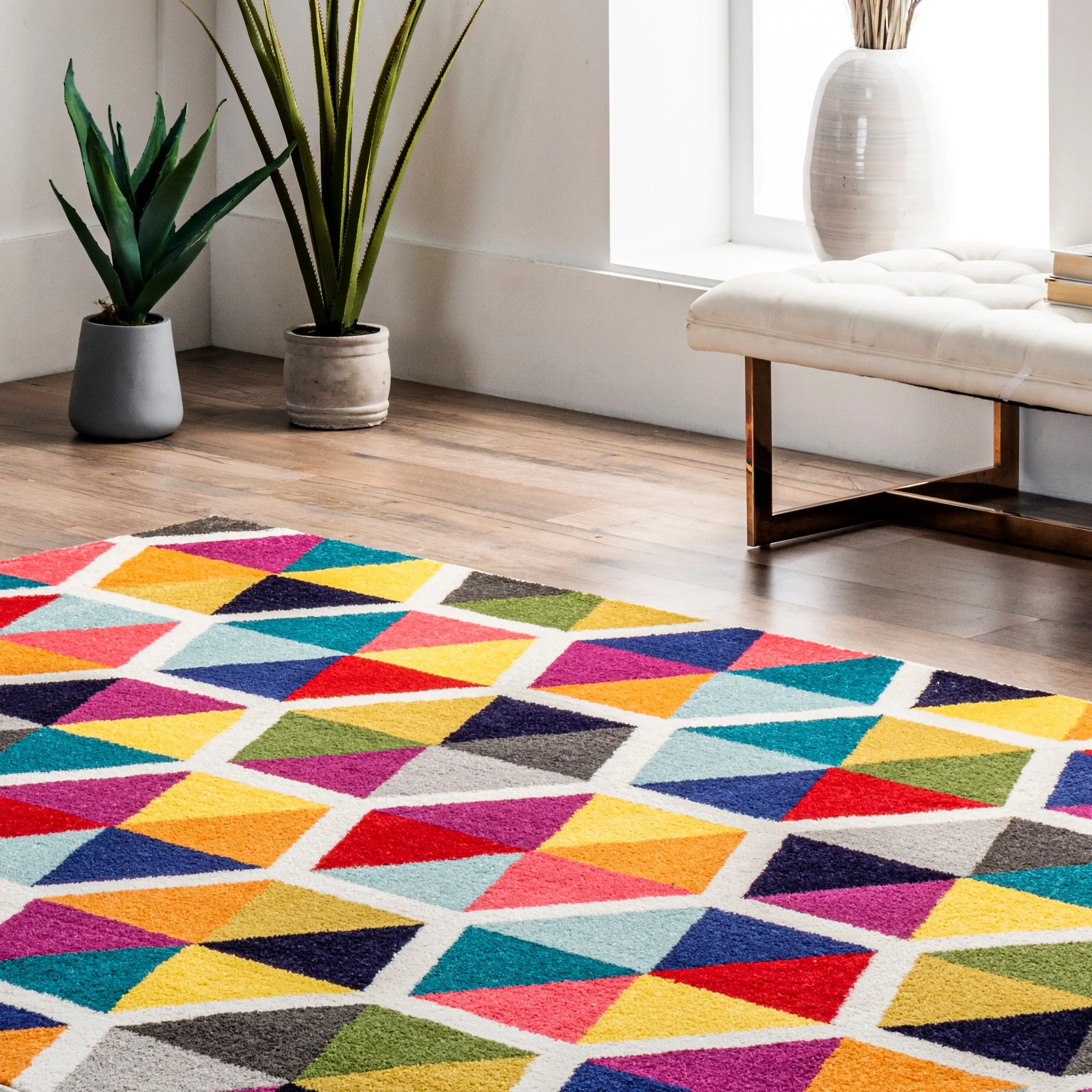 Nuloom Maris Colorful Geometric Tiles Area Rug