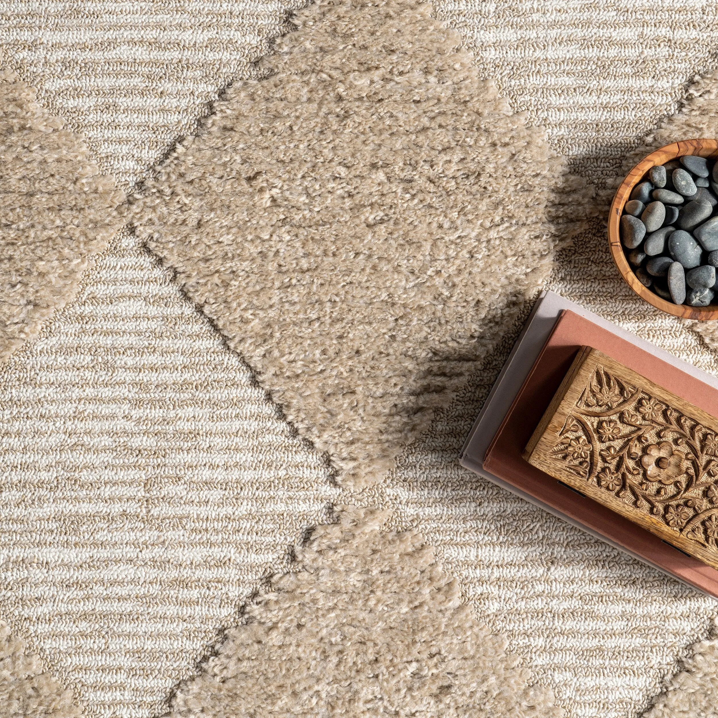 Nuloom Marissa High/Low Diamond Tassel Area Rug