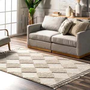 Nuloom Marissa High/Low Diamond Tassel Area Rug