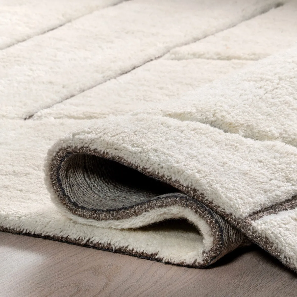 Nuloom Rasima Modern Geometric High-Low Wool Area Rug