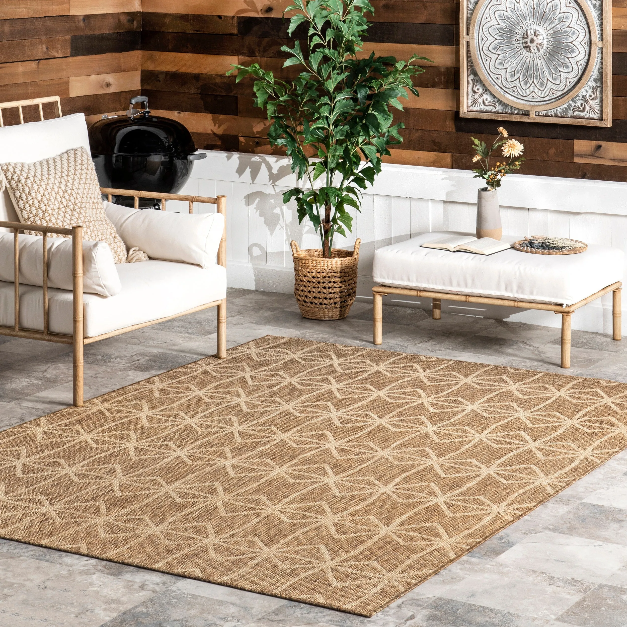 Nuloom Saunders Geometric Indoor/Outdoor Area Rug