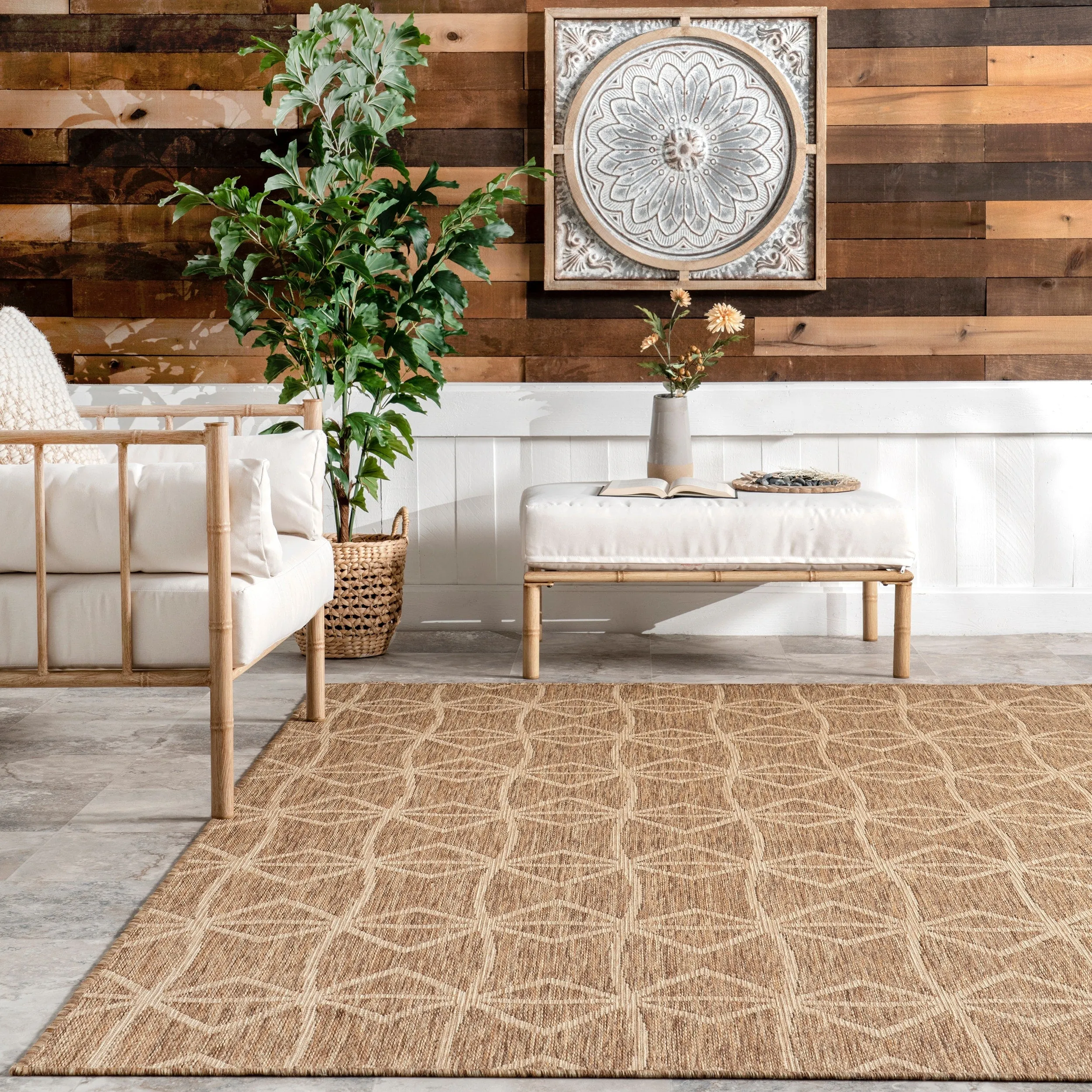 Nuloom Saunders Geometric Indoor/Outdoor Area Rug