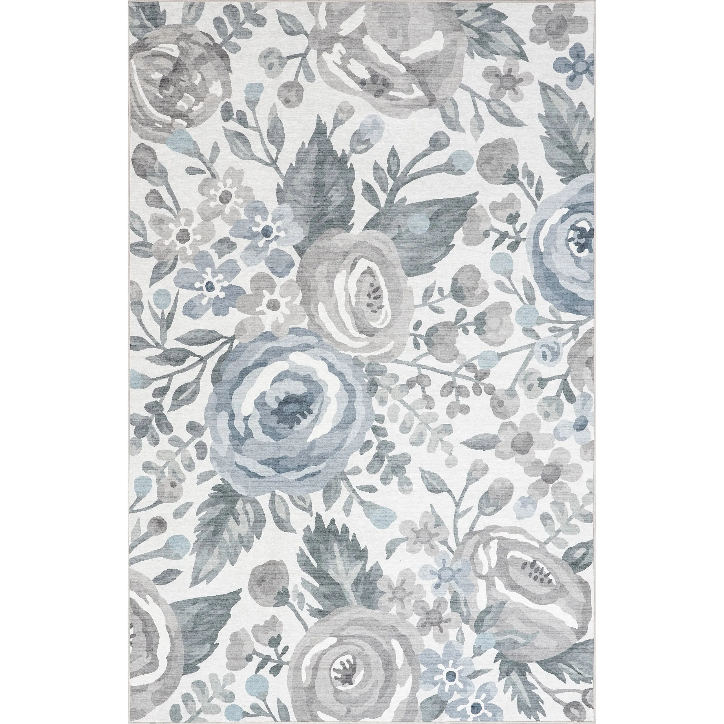 Nuloom Tiffani Floral Machine Washable SplashGuard Area Rug