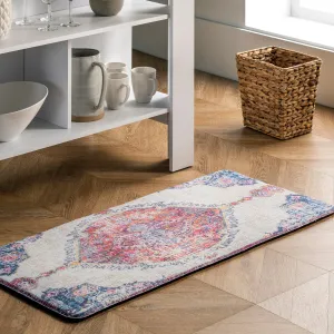 Nuloom Vintage Medallion Anti Fatigue Kitchen or Laundry Room Comfort Mat