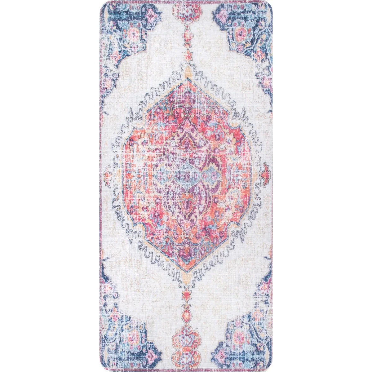 Nuloom Vintage Medallion Anti Fatigue Kitchen or Laundry Room Comfort Mat