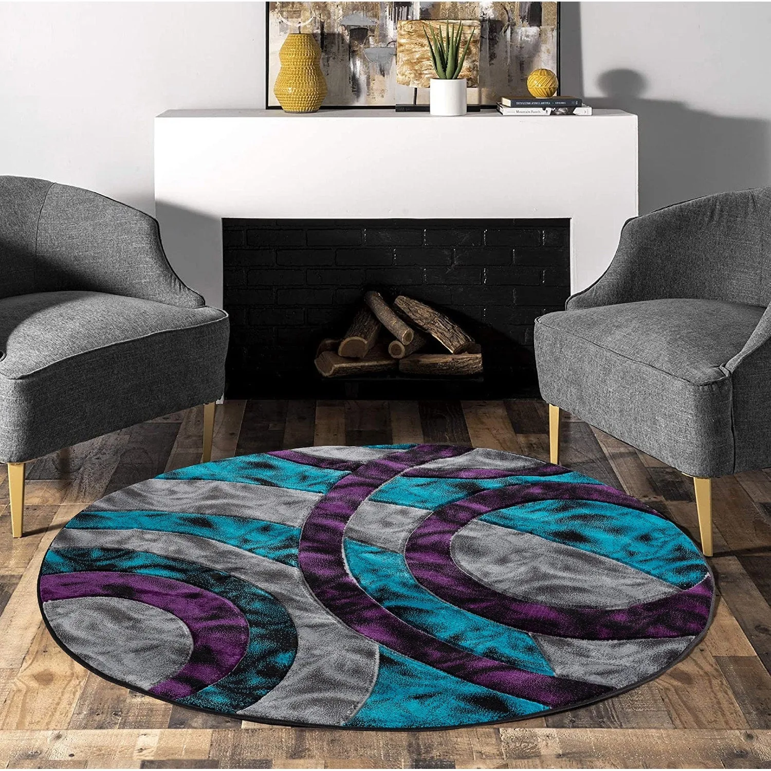 Orelsi Collection Abstract Area Rug