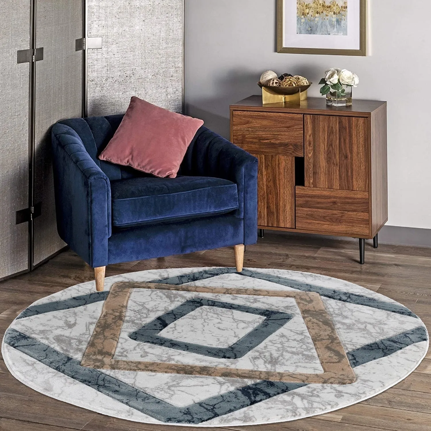 Orelsi Collection White/Cream Area Rug