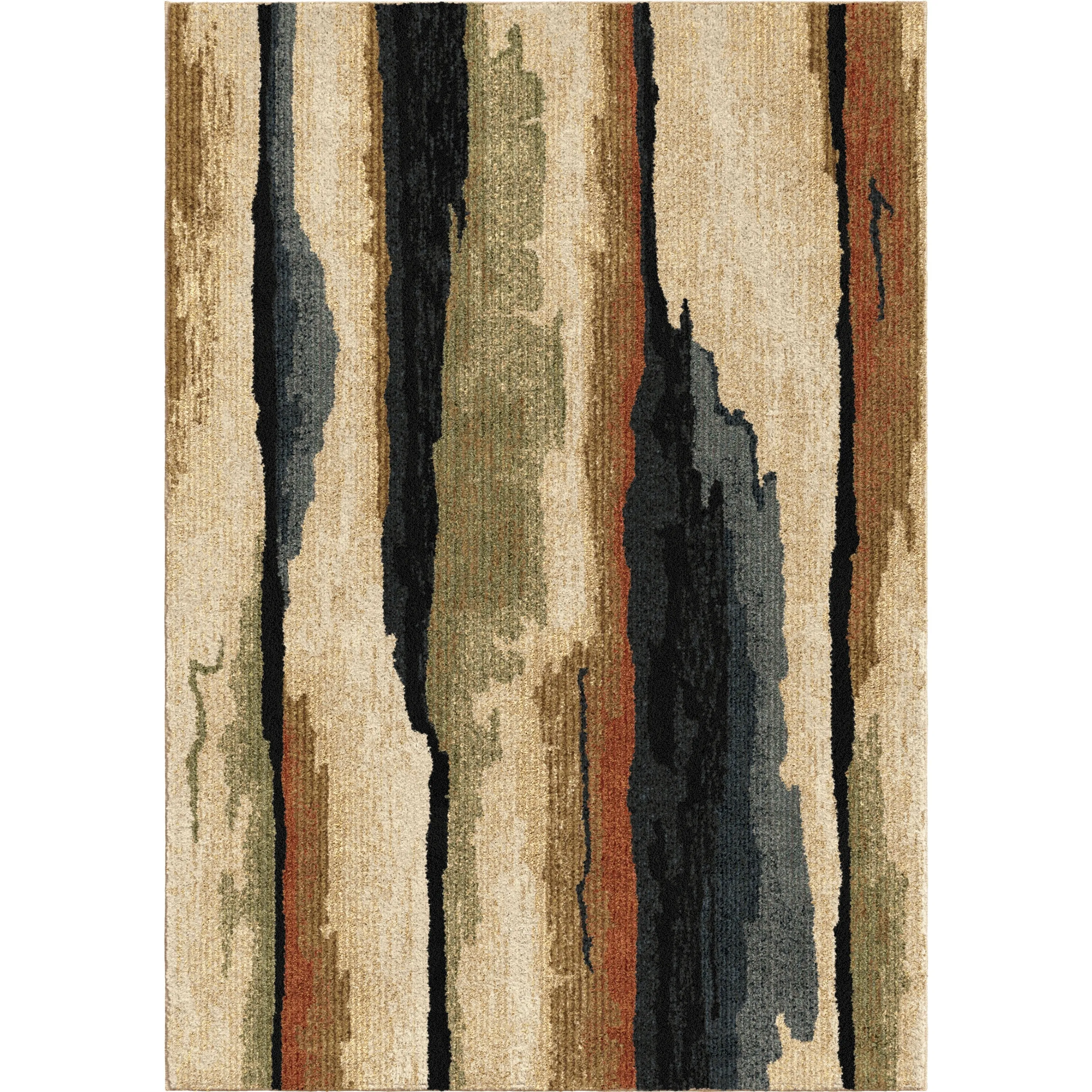 Orian Rugs Next Generation Beige Stripes Stain Resistant Area Rug