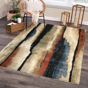 Orian Rugs Next Generation Beige Stripes Stain Resistant Area Rug