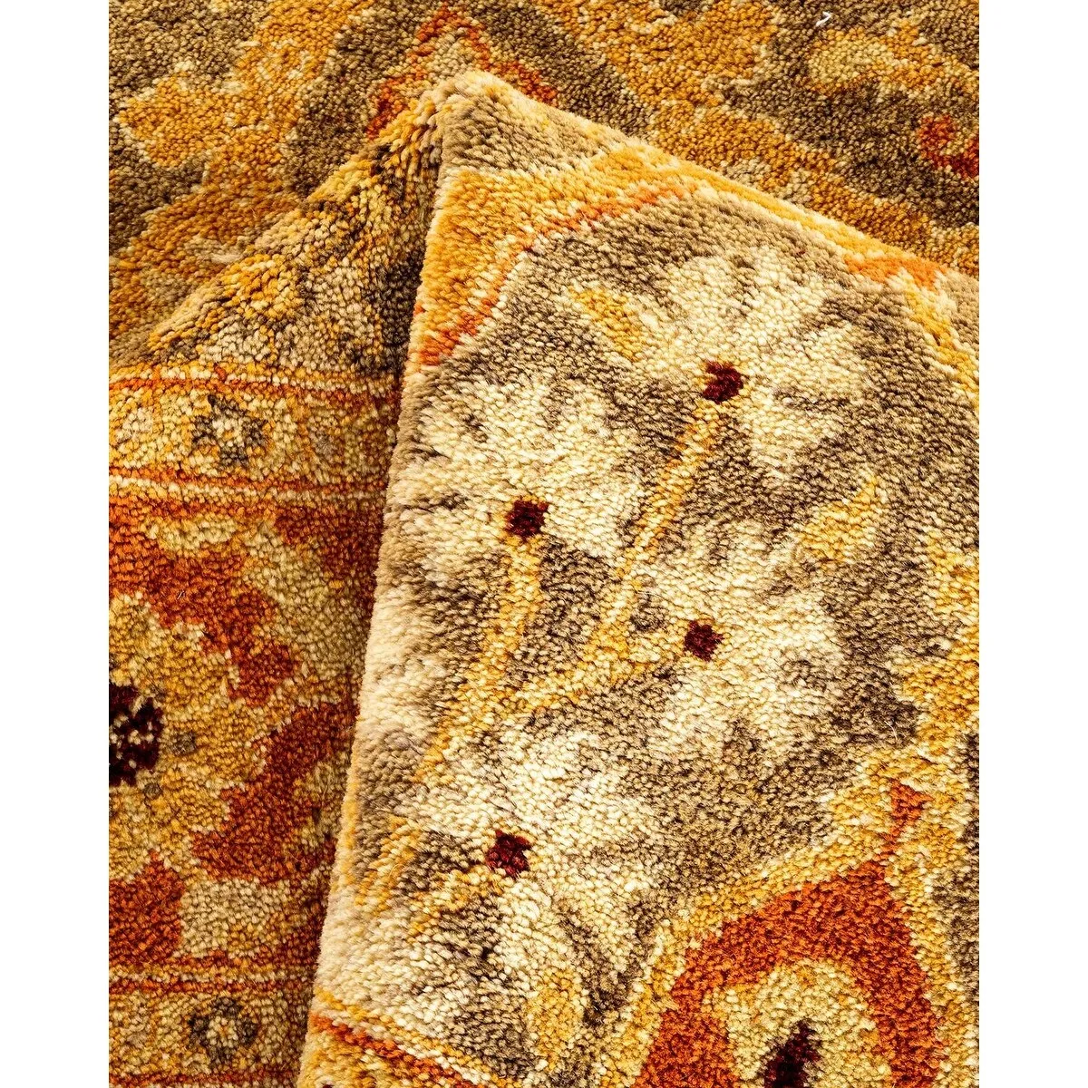 Overton Hand Knotted Wool Vintage Inspired Traditional Ottoman Green Runner Rug - 3' 1 x 22' 1