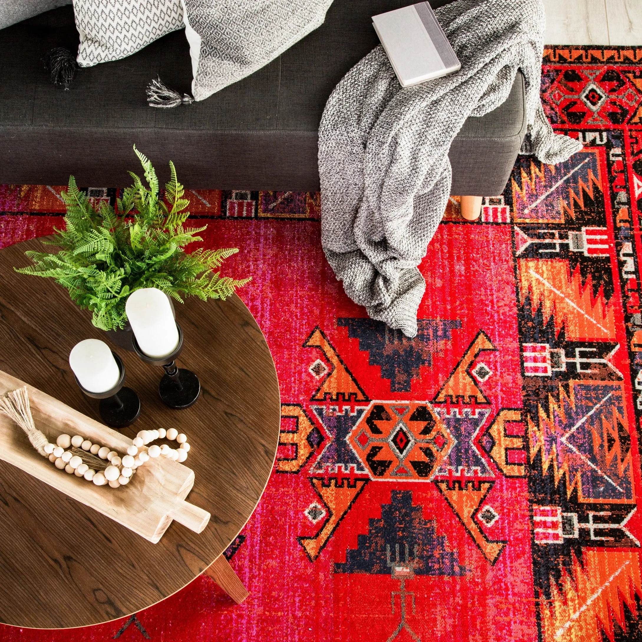 Paloma Indoor and Outdoor Tribal Area Rug