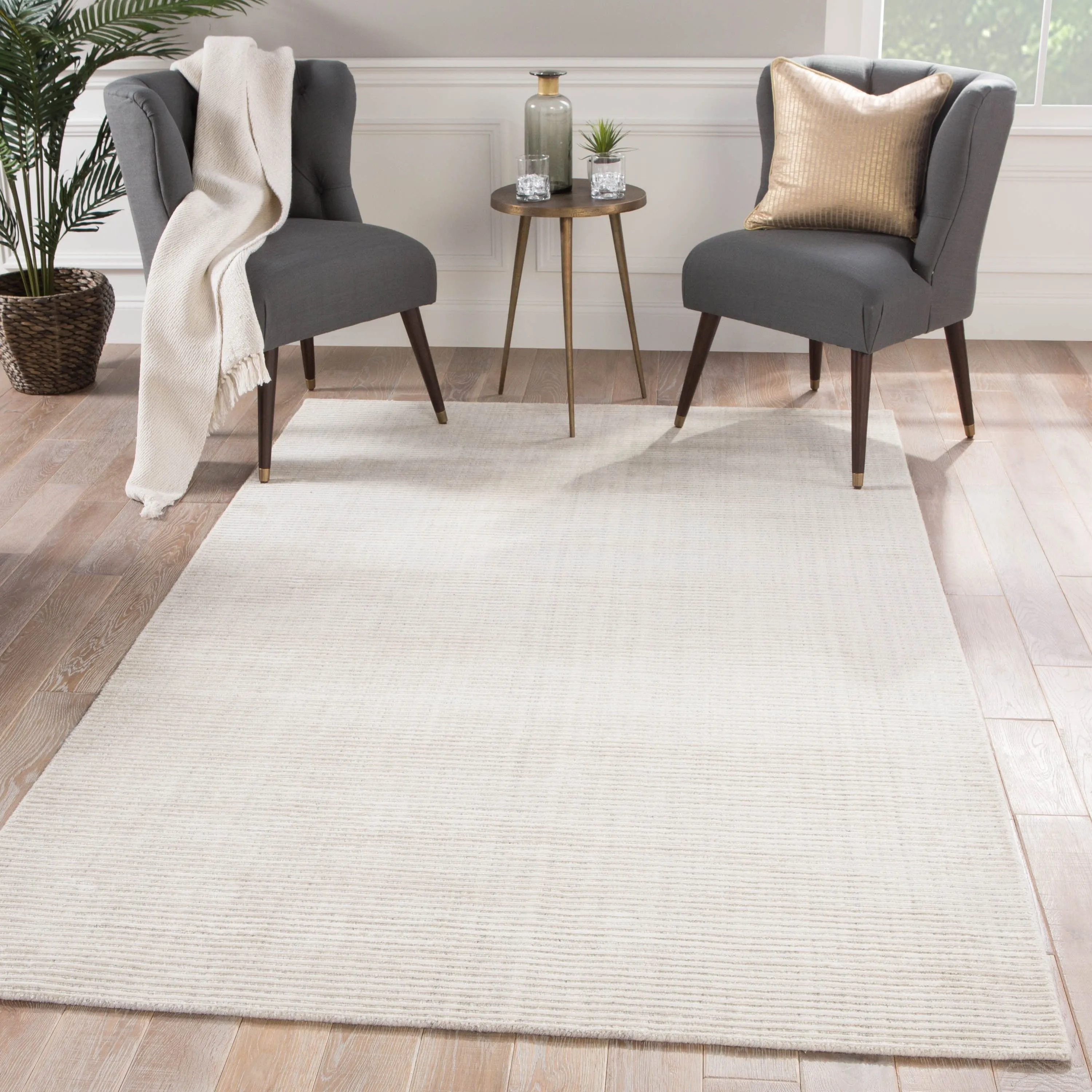 Phase Handmade Solid Color Textured Wool/ Viscose Area Rug
