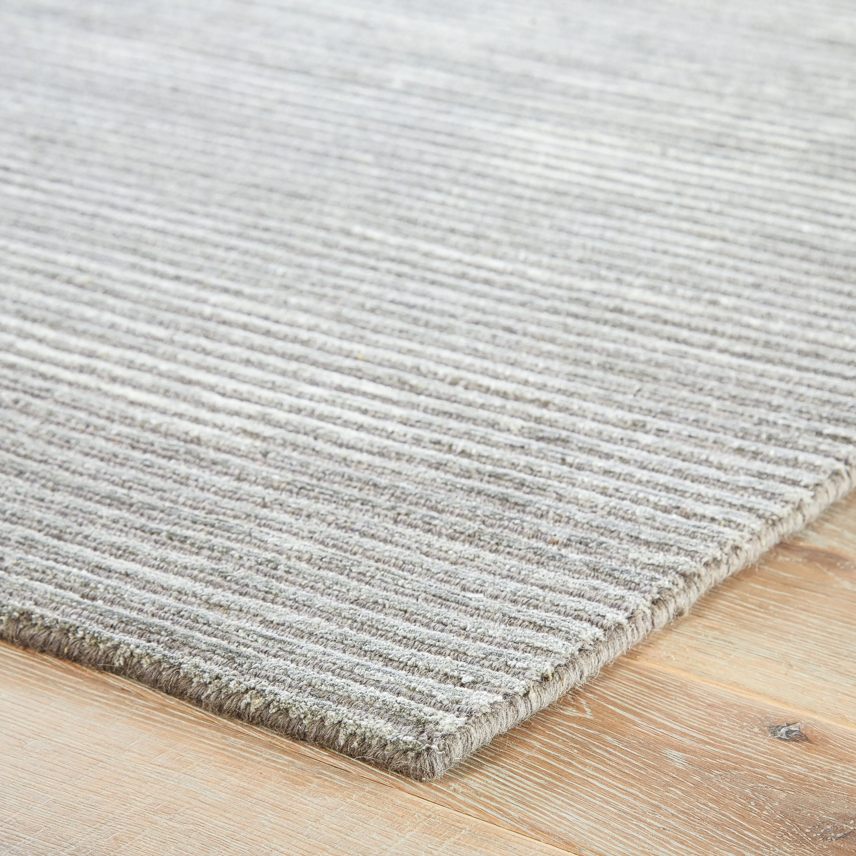 Phase Handmade Solid Color Textured Wool/ Viscose Area Rug