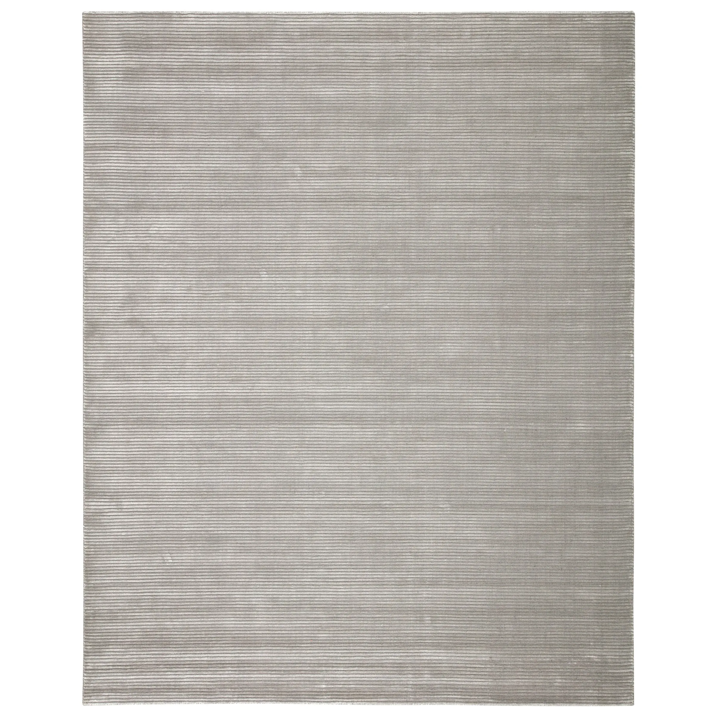Phase Handmade Solid Color Textured Wool/ Viscose Area Rug