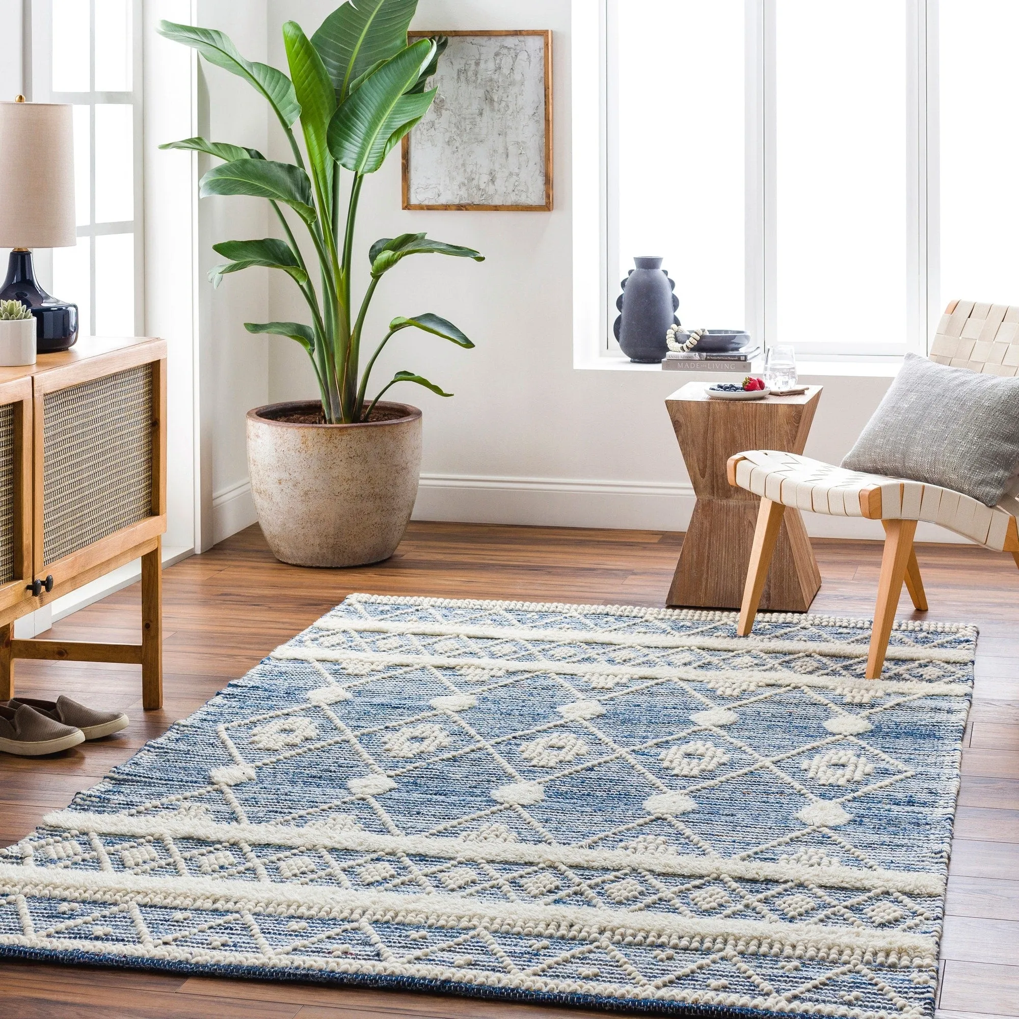 Pippa Handmade Farmhouse Cotton & Wool Area Rug