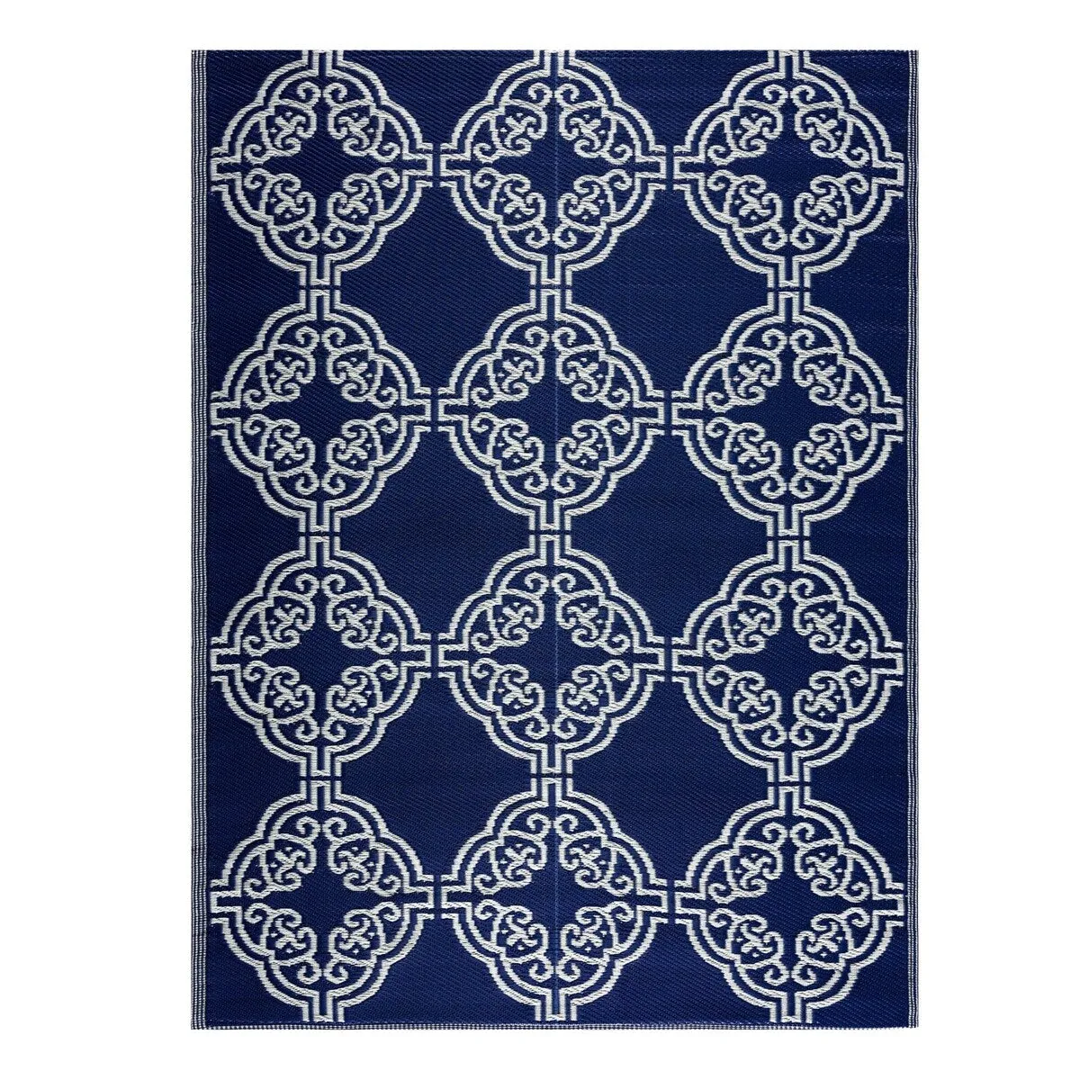 Playa Rug Outdoor Recycled Reversible Plastic Folded Mat/Rug Marrakesh Collection Lightweight & Weather. Water and UV Resistant