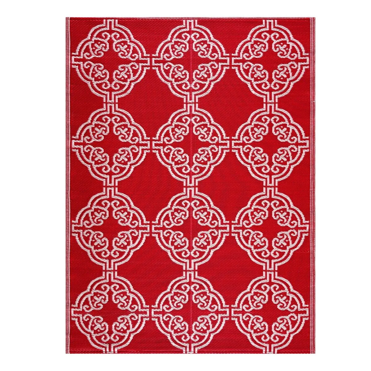 Playa Rug Outdoor Recycled Reversible Plastic Folded Mat/Rug Marrakesh Collection Lightweight & Weather. Water and UV Resistant