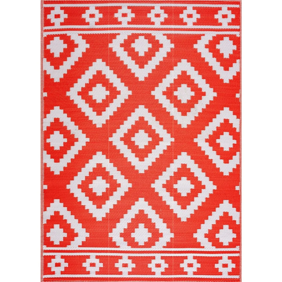 Playa Rug Outdoor Recycled Reversible Plastic Folded Mat/Rug Milan Collection Lightweight & Weather. Water and UV Resistant