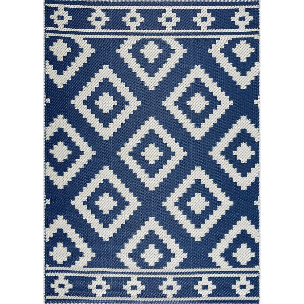 Playa Rug Outdoor Recycled Reversible Plastic Folded Mat/Rug Milan Collection Lightweight & Weather. Water and UV Resistant