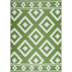 Playa Rug Outdoor Recycled Reversible Plastic Folded Mat/Rug Milan Collection Lightweight & Weather. Water and UV Resistant