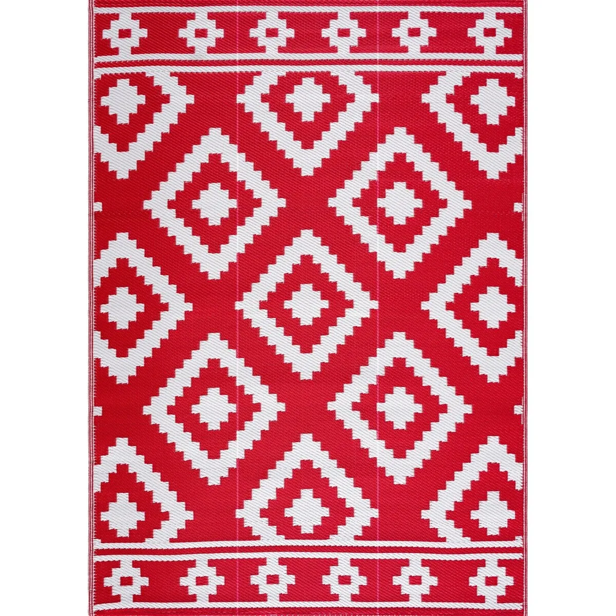 Playa Rug Outdoor Recycled Reversible Plastic Folded Mat/Rug Milan Collection Lightweight & Weather. Water and UV Resistant