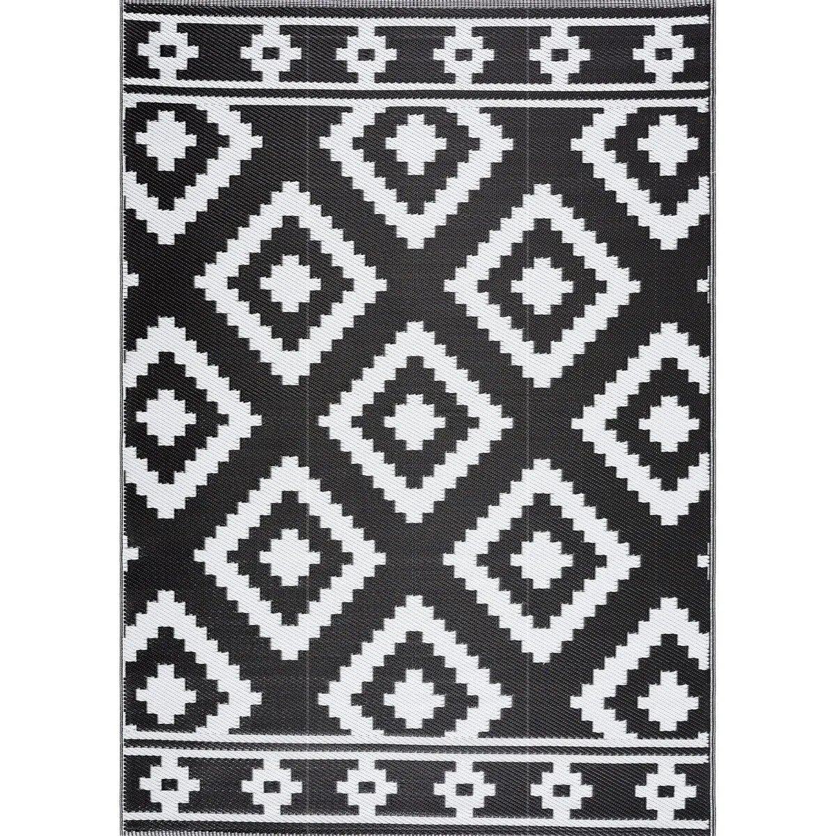 Playa Rug Outdoor Recycled Reversible Plastic Folded Mat/Rug Milan Collection Lightweight & Weather. Water and UV Resistant