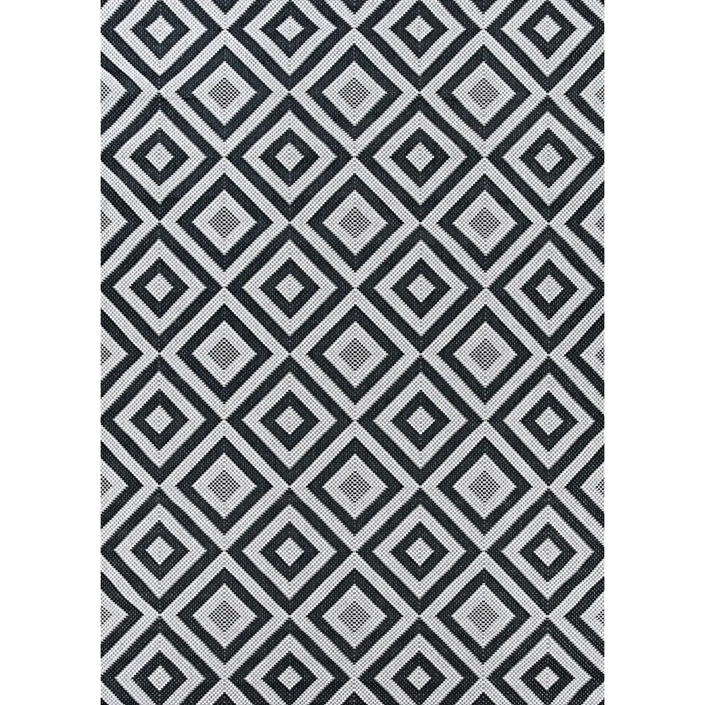 Porch & Den Carlson Black and White Indoor-Outdoor Area Rug
