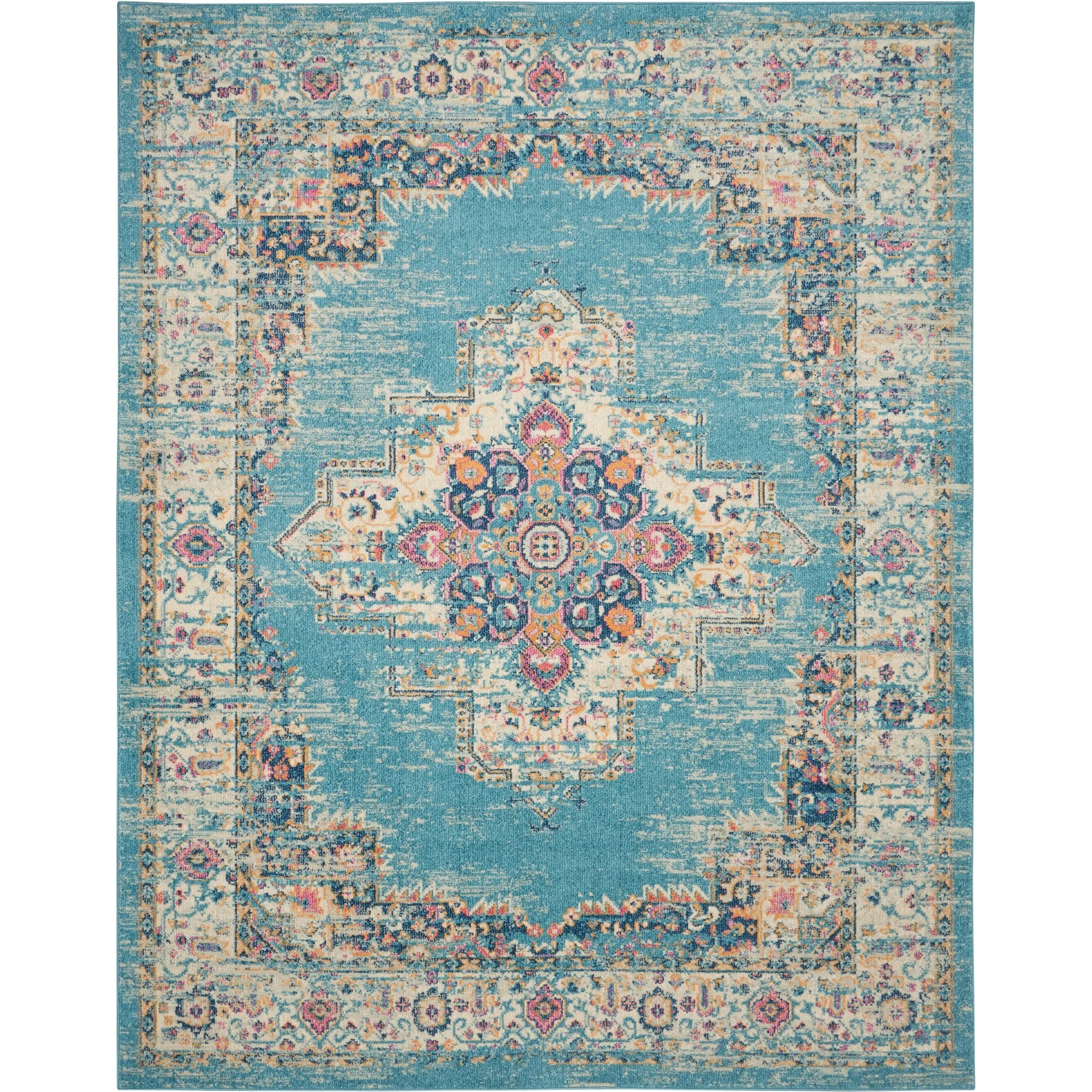 Porch & Den Dobbin Vintage Persian Medallion Farmhouse Area Rug