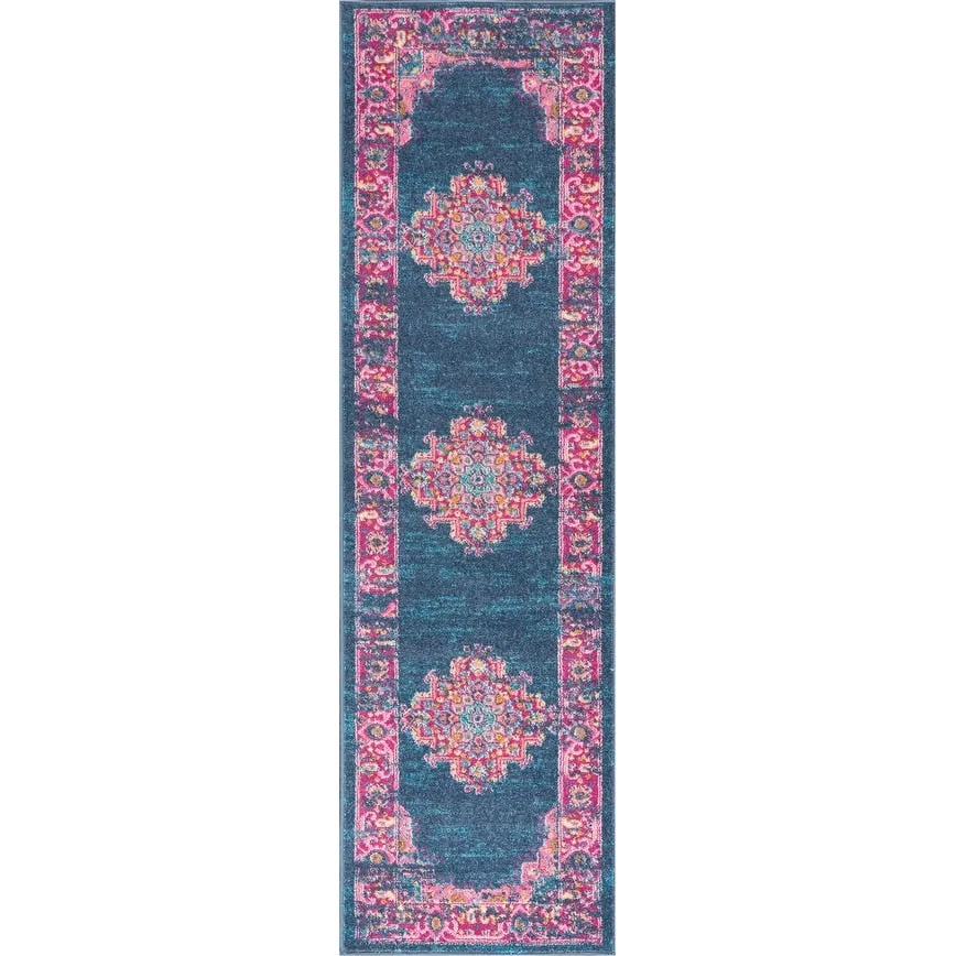 Porch & Den Dobbin Vintage Persian Medallion Farmhouse Area Rug