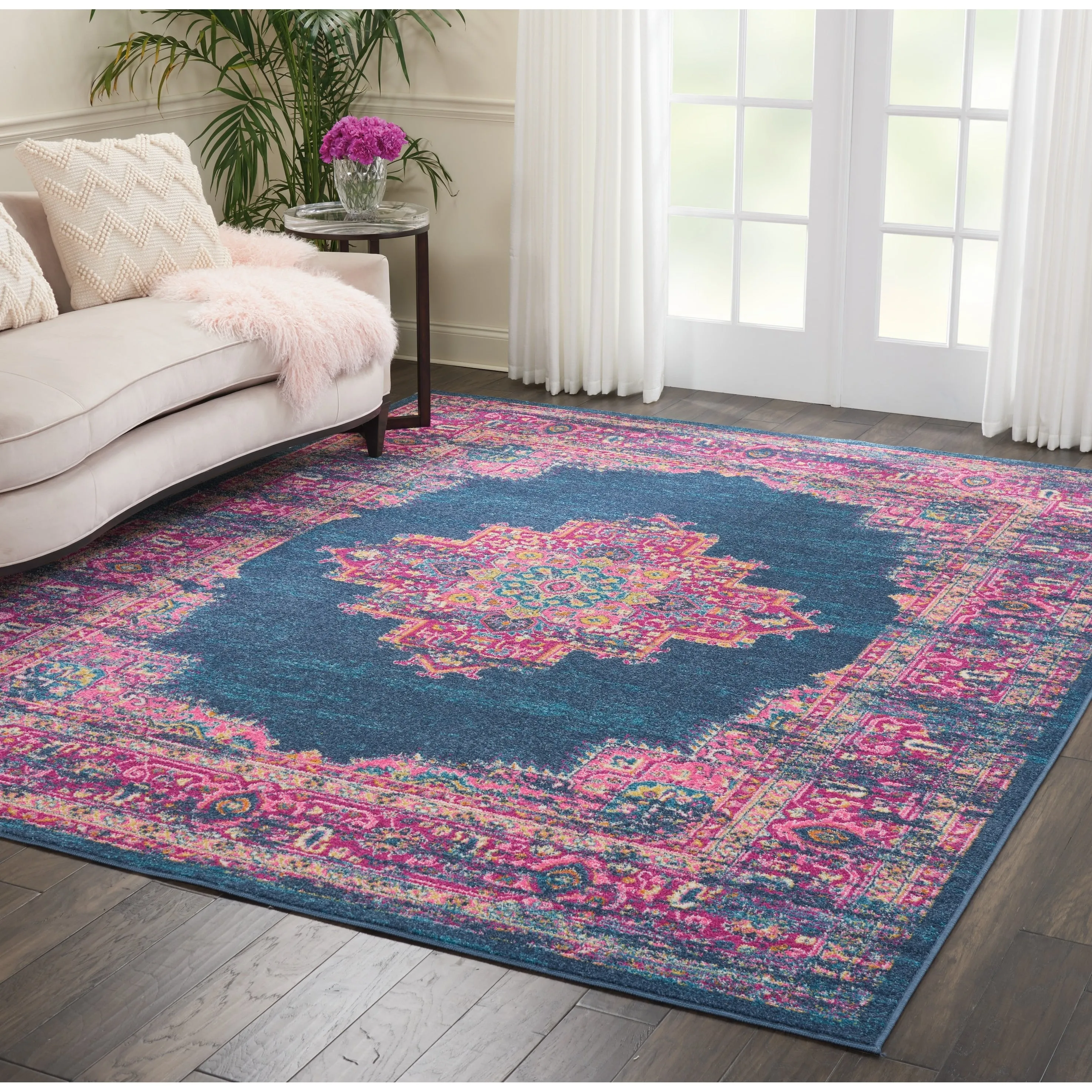 Porch & Den Dobbin Vintage Persian Medallion Farmhouse Area Rug