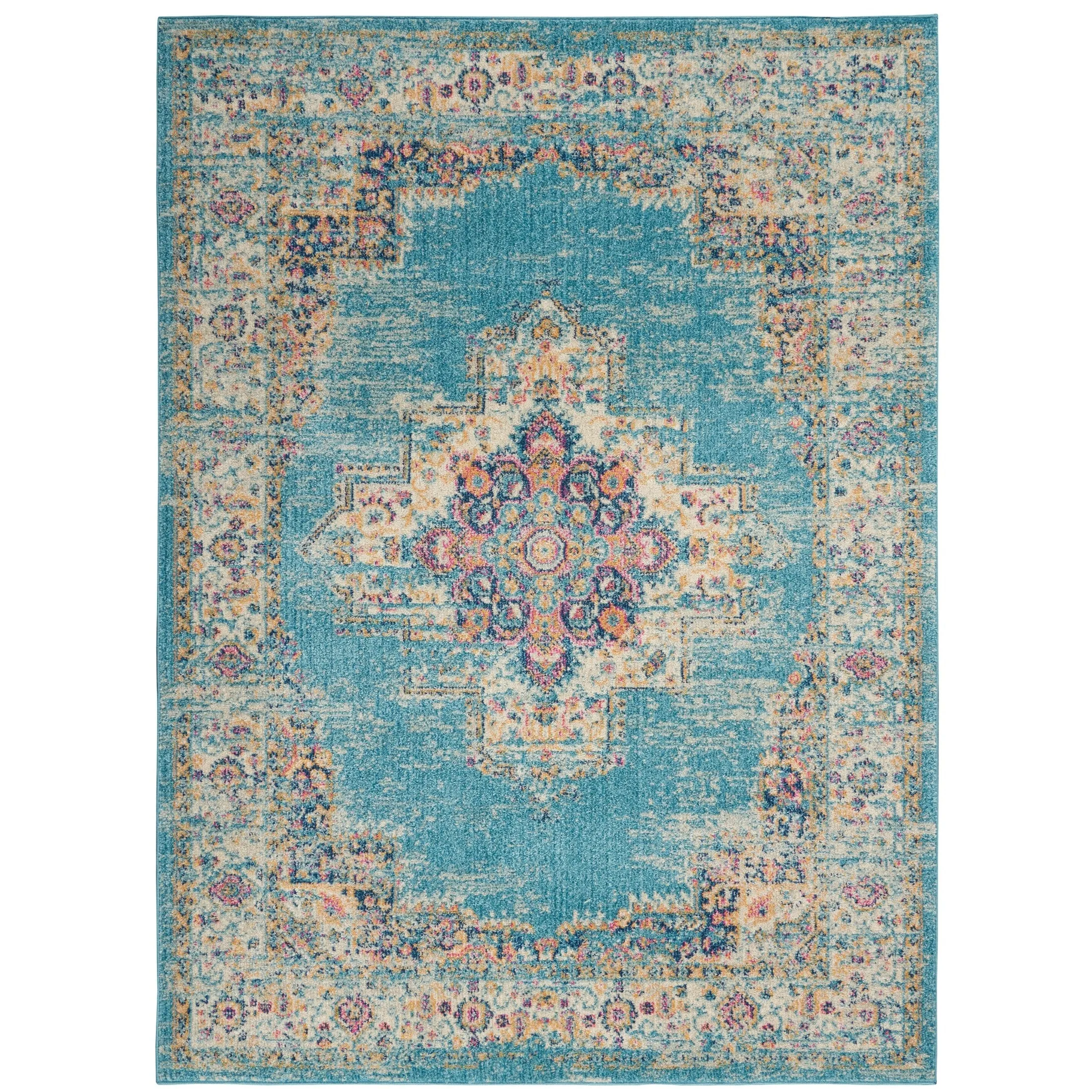 Porch & Den Dobbin Vintage Persian Medallion Farmhouse Area Rug