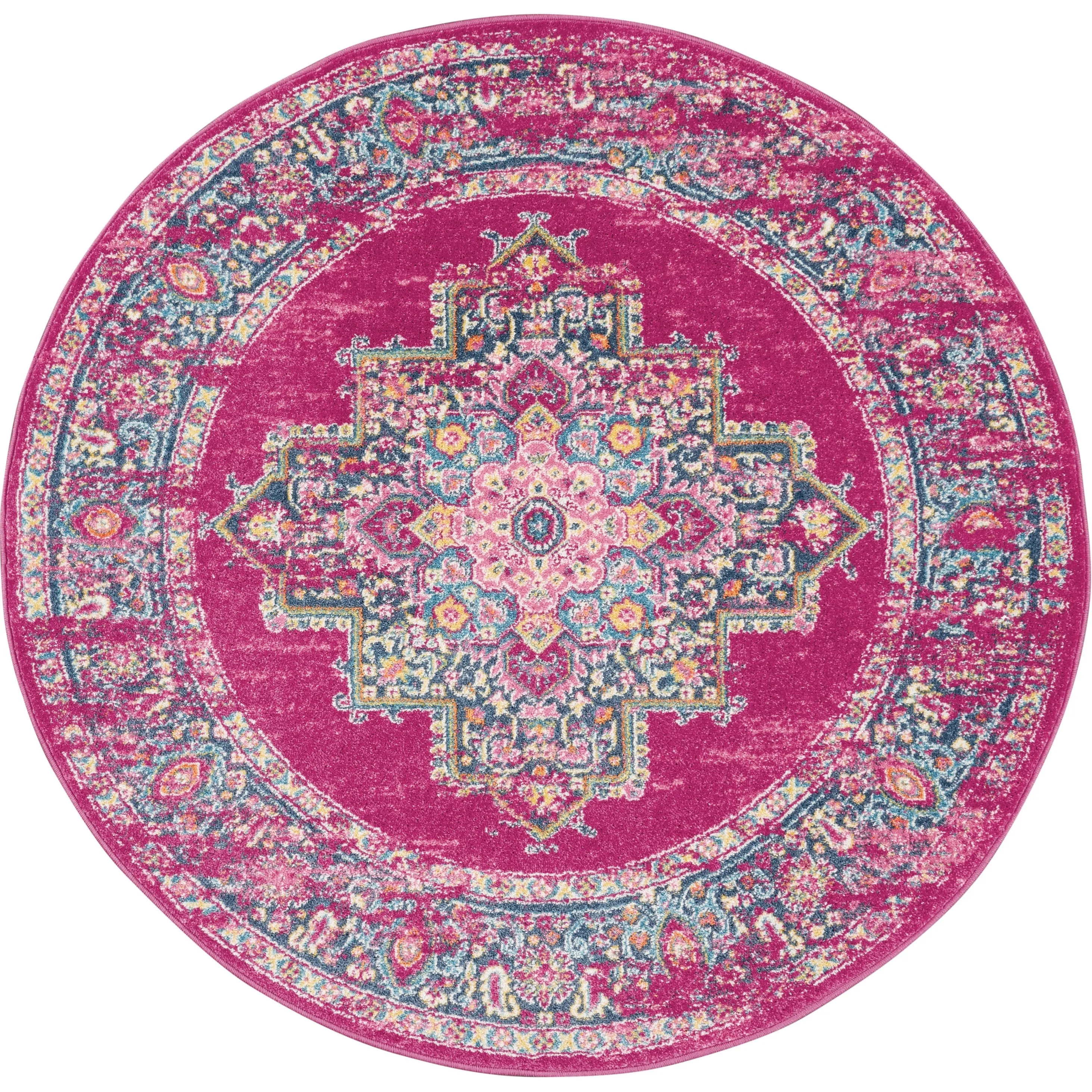 Porch & Den Dobbin Vintage Persian Medallion Farmhouse Area Rug