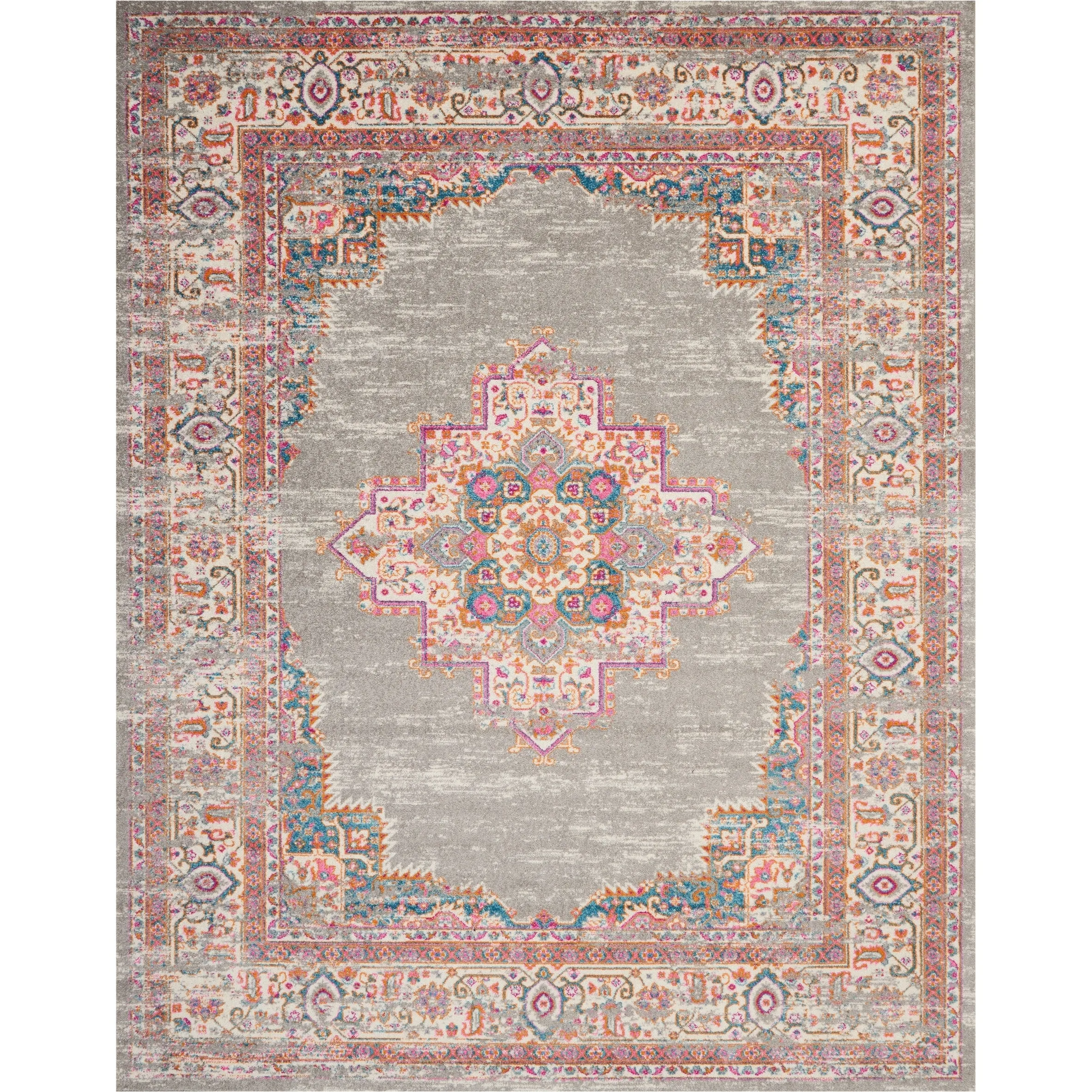 Porch & Den Dobbin Vintage Persian Medallion Farmhouse Area Rug