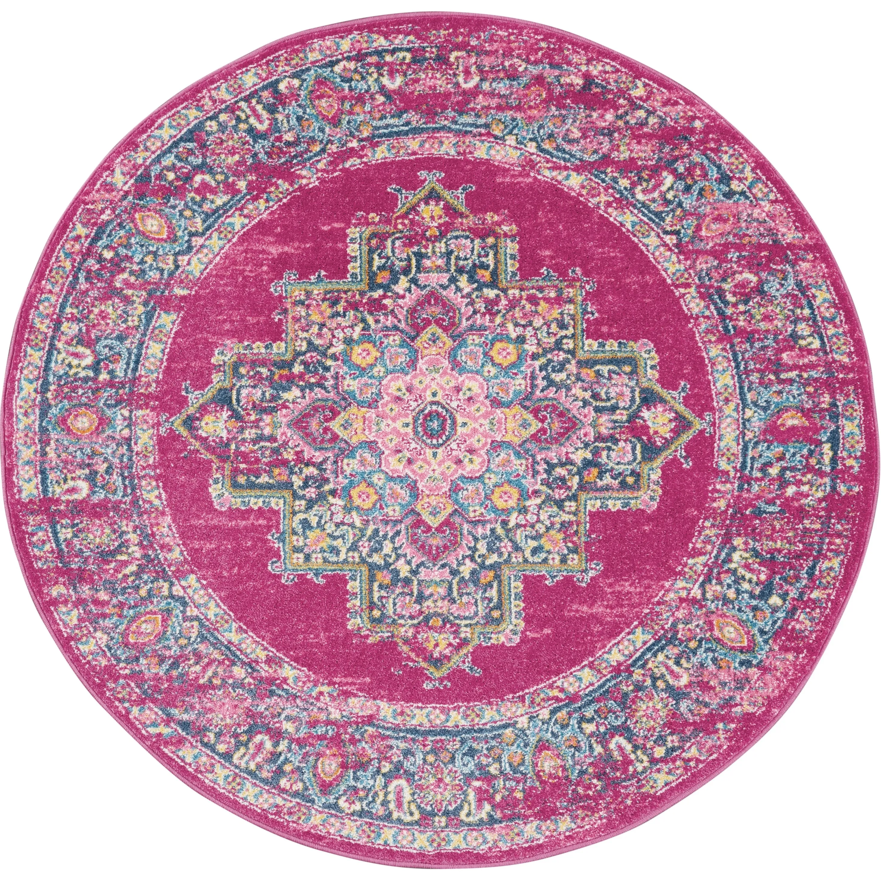 Porch & Den Dobbin Vintage Persian Medallion Farmhouse Area Rug