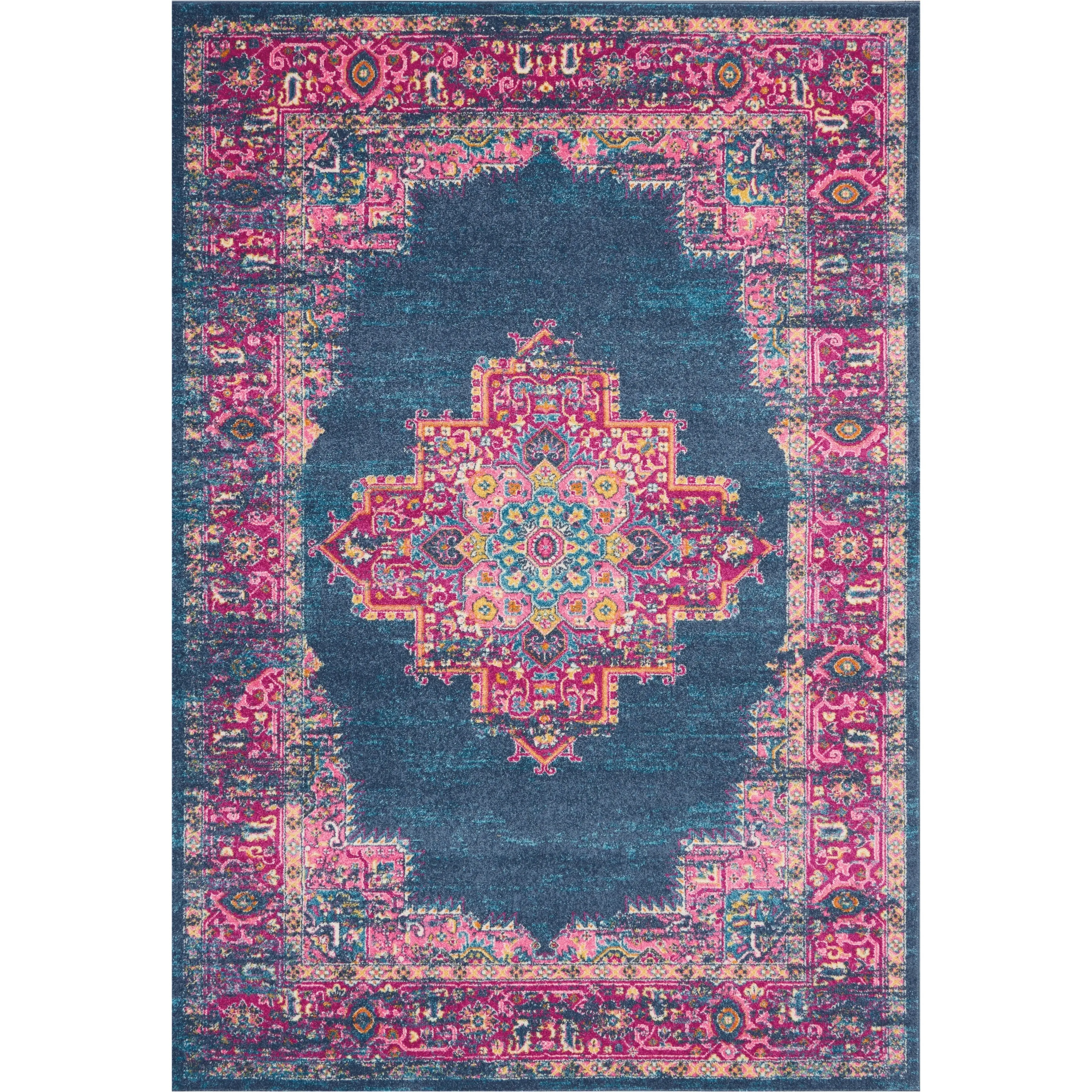 Porch & Den Dobbin Vintage Persian Medallion Farmhouse Area Rug